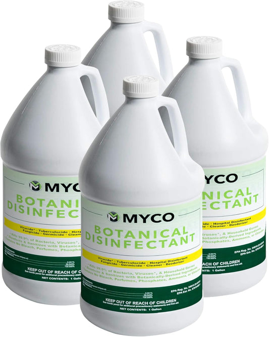 Myco Botanical Disinfectant Cleaner – Natural Plant-Based Ready-to-Use EPA-Registered Disinfectant Spray for Mold, Mildew, Germs, Bacteria & Viruses – Safe for Home & Commercial Use, 4 Gallon