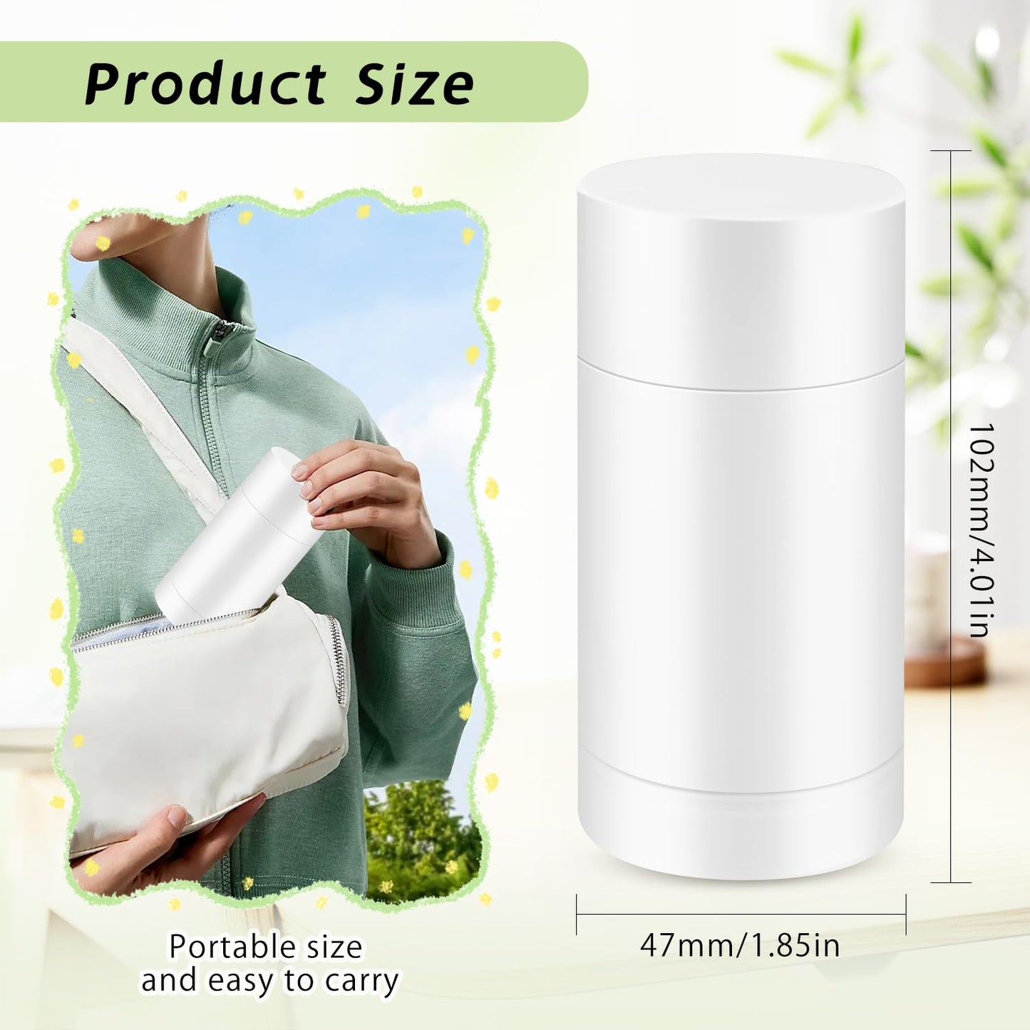 10 Pcs Empty Deodorant Containers Bottom Fill Deodorant Bottles Refillable DIY Deodorant Tubes Lip Balm Tubes (white, 75ml/2.5oz)