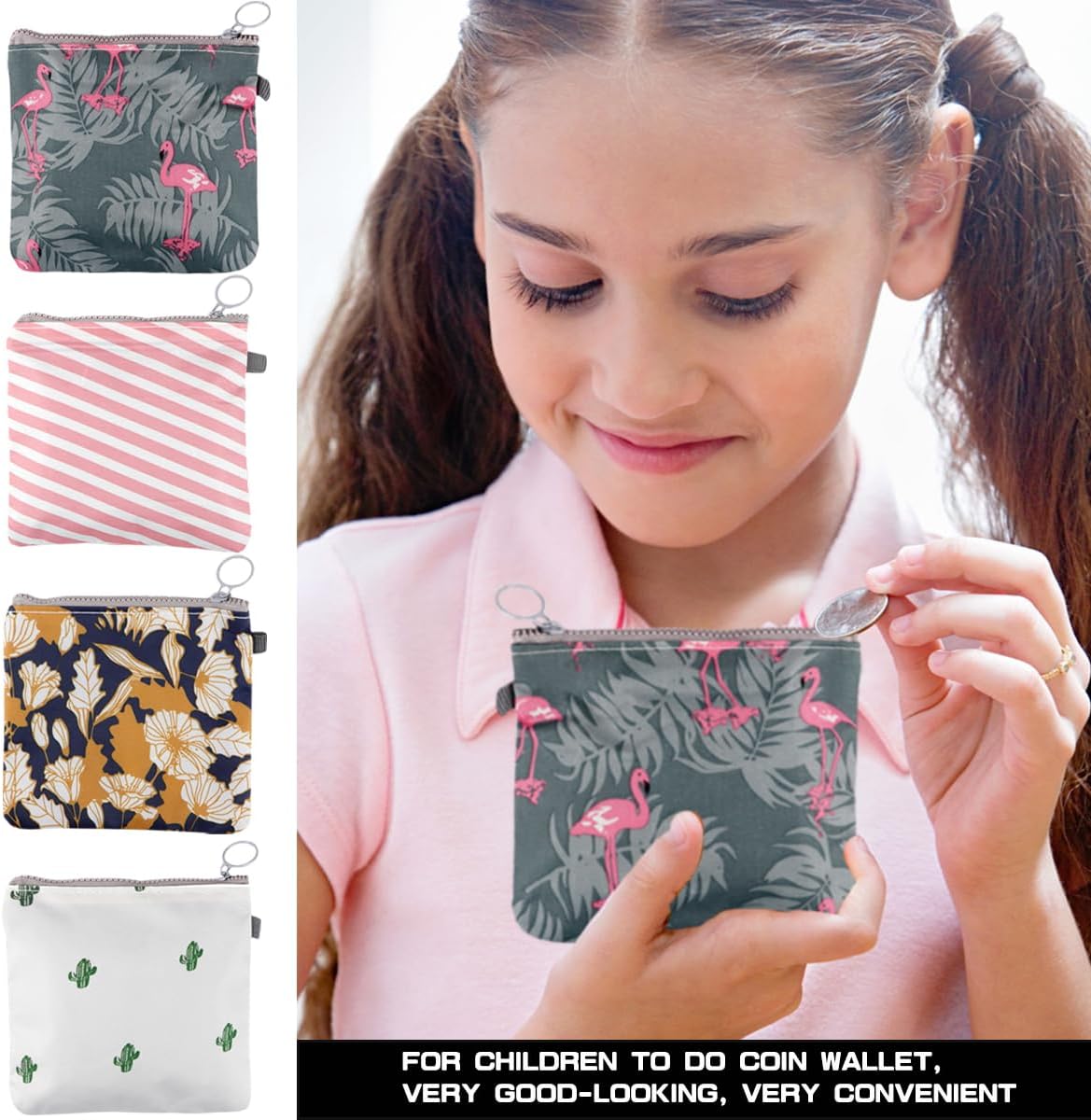 Sanitary Pad Storage Bag Napkins Bag with Zipper Portable Mini Storage Bag Teen Girls Women Washable Period Bag Traveling Tampons Collect Bag 4Pcs