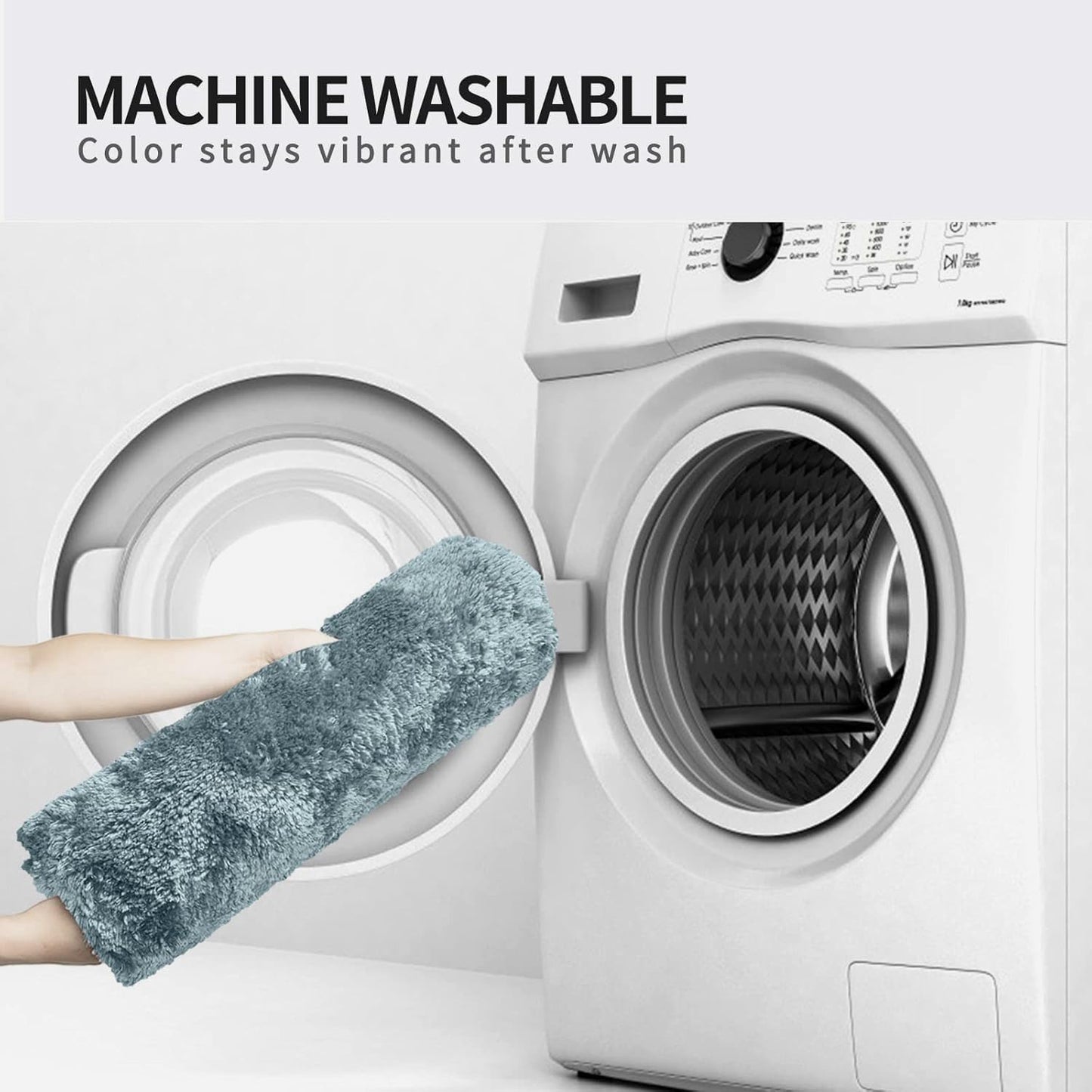 FIFU Bathroom Rugs 17" W x 24" L, Bath Mat for Bathroom, Bedroom, Laundry Room & Kitchen, Non-Slip Rubber Latex Backing, Extra Soft and Absorbent Polyester Carpet, Machine Washable Rug, Teal