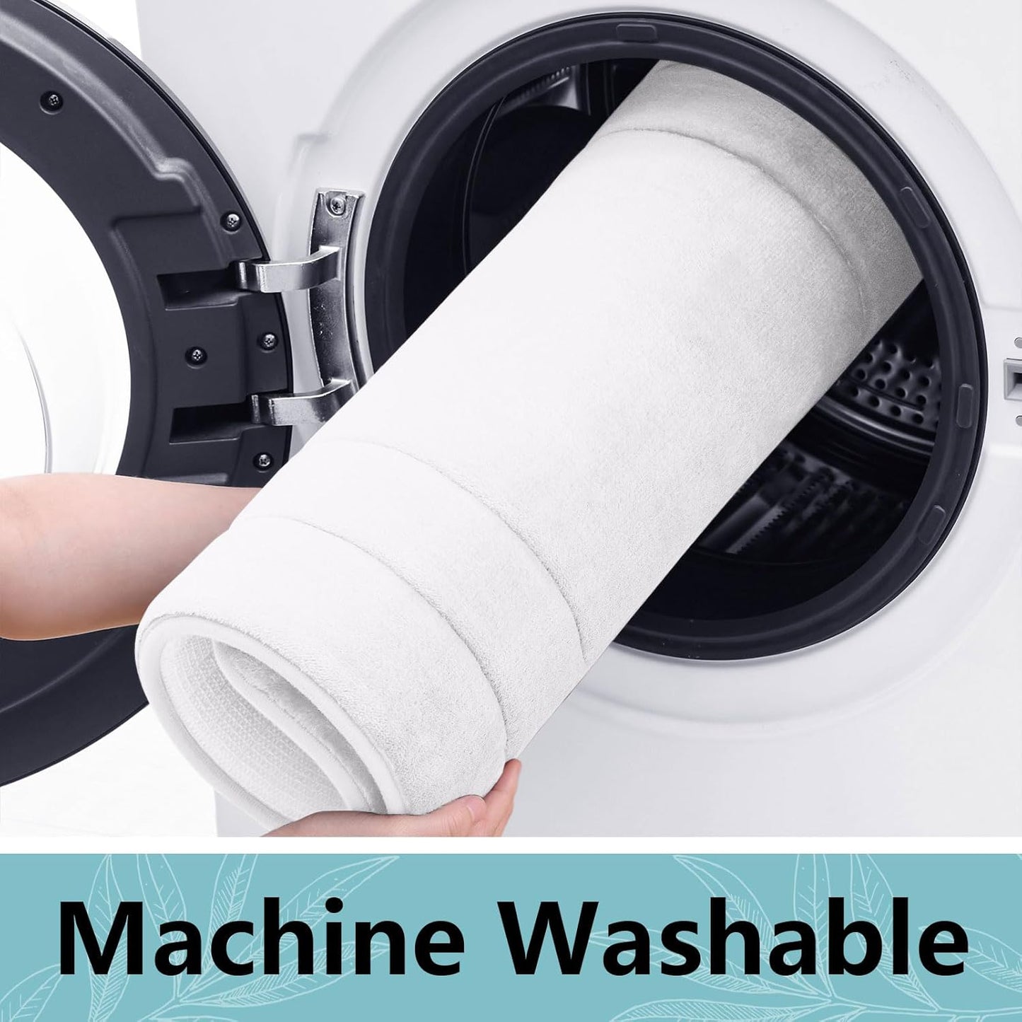 Arotive Memory Foam Bathroom Rug Mat 47x17, Ultra Soft and Absorbent Bath Mat, Machine Wash Dry, Comfortable Bath Rug Carpet for Bathroom Floor, Tub and Shower, White