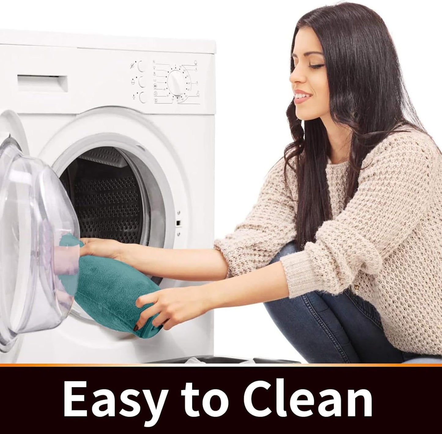 Yimobra Memory Foam Toilet Bath Mat U-Shaped, Soft and Comfortable, Water Absorption, Non-Slip, Thick, Machine Wash, Easier to Dry for Bathroom Commode Contour Rug, 24 X 20 Inch, Teal