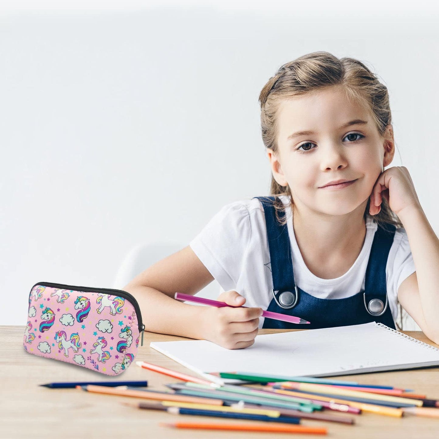 Cosmetic Bag Waterproof Neoprene Zipper Pouch Travel Portable Toiletry Makeup Bags Organizer Case for Women and Girls