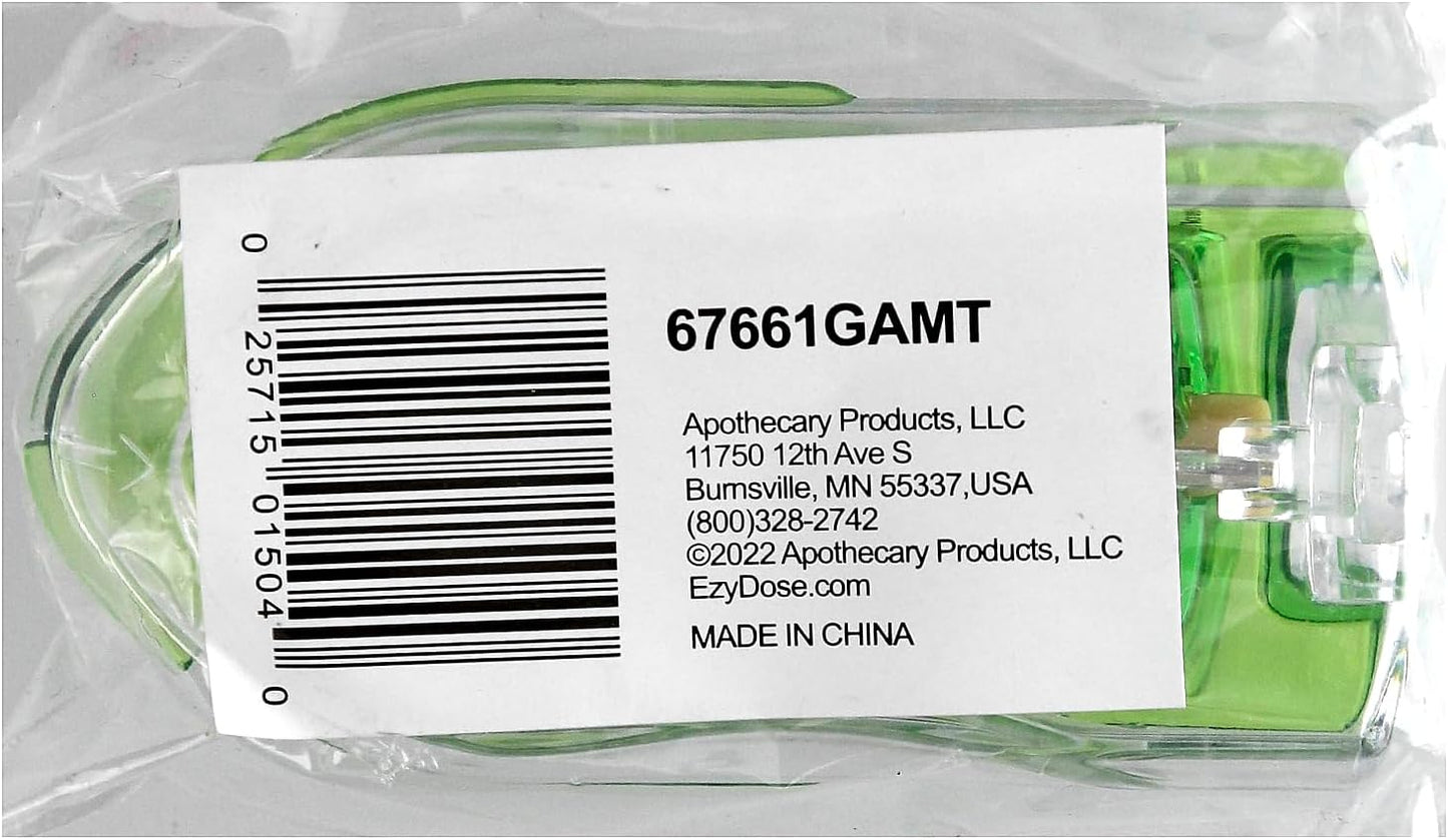 Ezy Dose Pill Cutter with Safety Shield, Safely Cut Pills and Vitamins, Pill Splitter, Retractable Blade Guard, Green