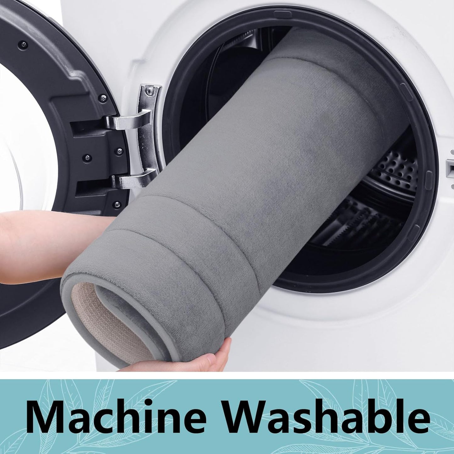 Arotive Memory Foam Bathroom Rug Mat 44x24, Ultra Soft and Absorbent Bath Mat, Machine Wash Dry, Comfortable Bath Rug Carpet for Bathroom Floor, Tub and Shower, Medium Grey