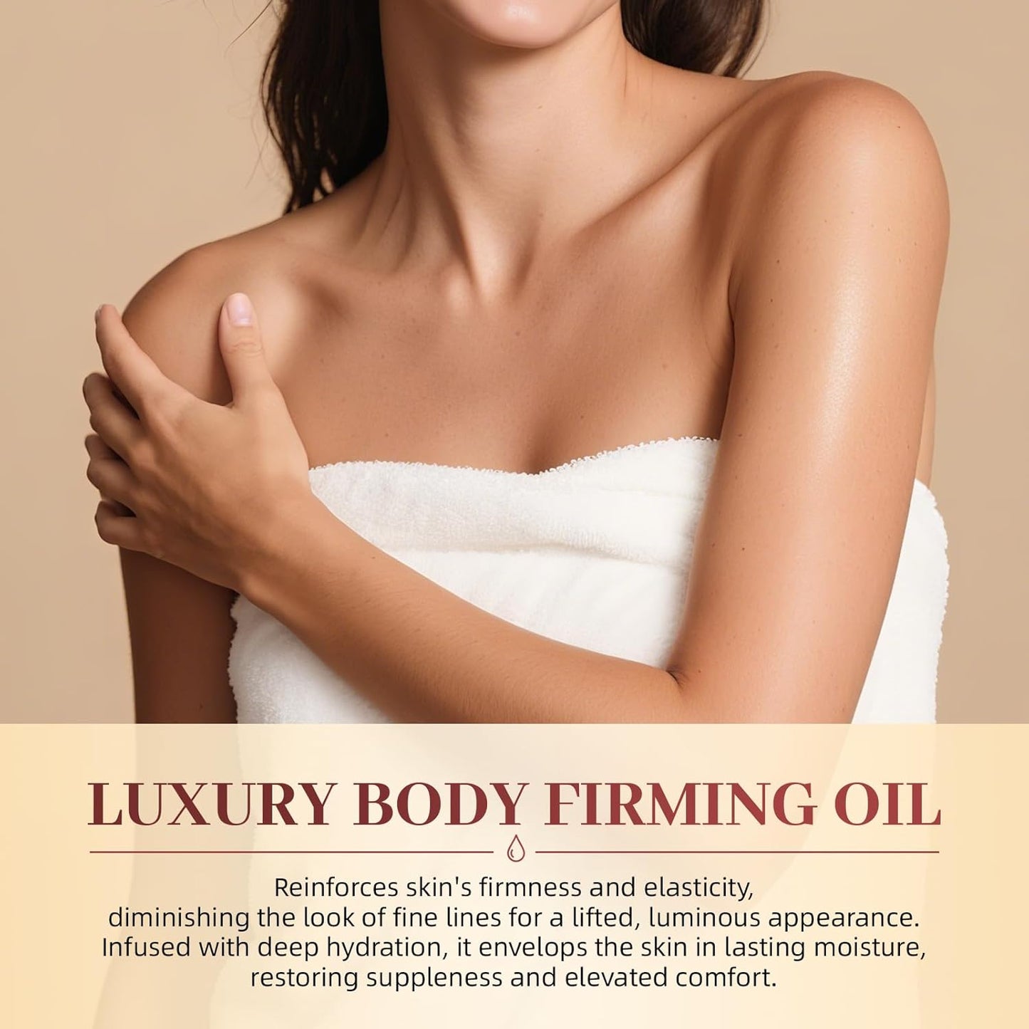 Luxury Body Firming Oil, Natural Plant Oils with Cactus Extract and Camellia Oil, Firms All Over Skin, Deeply Moisturizes, Body Oil for Women, 4.06 fl oz