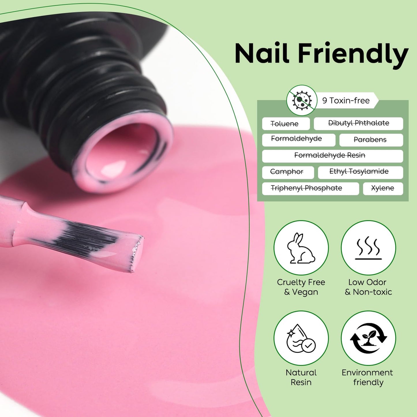 Luxbon 12 pcs Gel Nail Polish Set - Summer Color Set Long Lasting Gel Polish, uv led Soak Off Nail Art Designs Manicure Kit 009