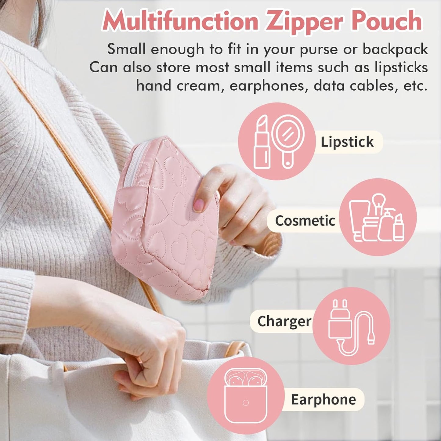 Sanitary Napkin Storage Bag Soft PU Leather Sanitary Pad Bags for Period Teen Period Pads Pouch for Panty Liners, Tampons, Menstrual Cup - Black