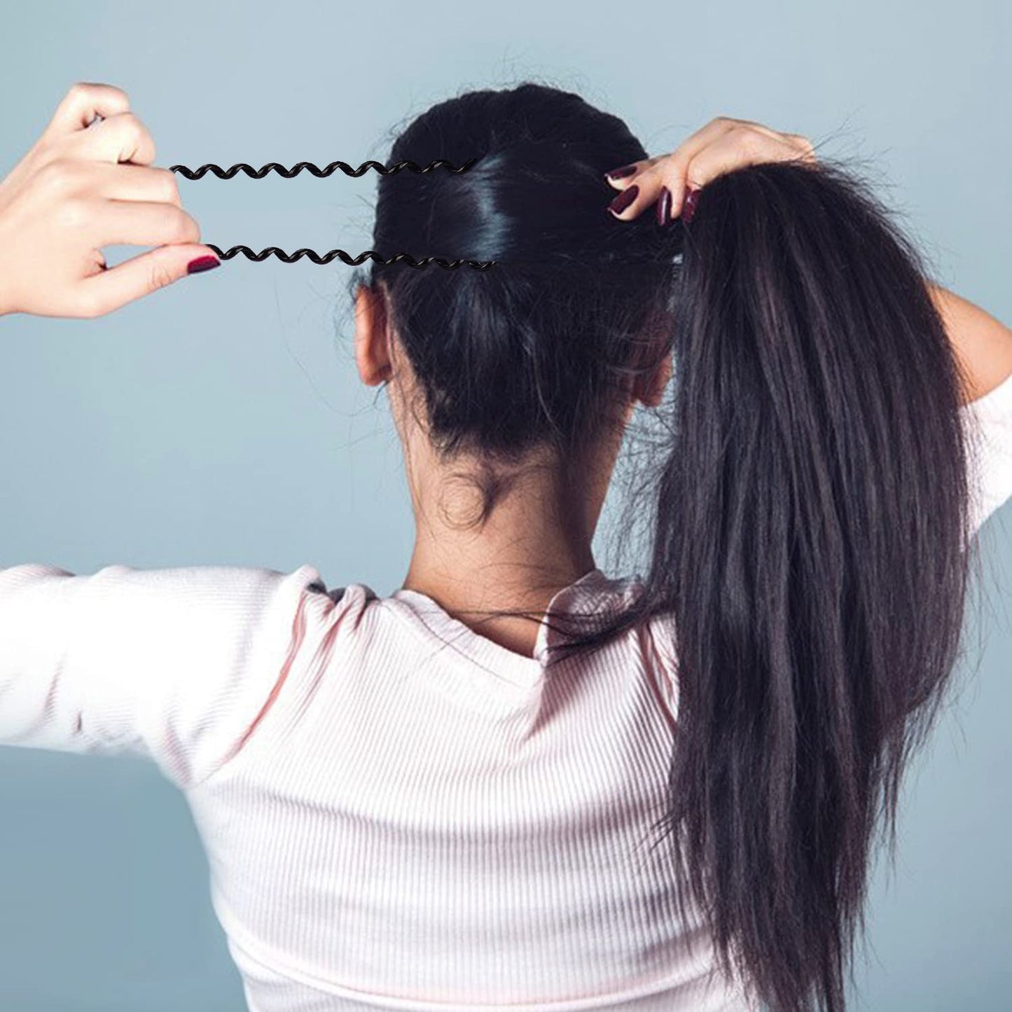 JessLab Spiral Hair Ties for Women, 10-Pack Traceless No-Damage Ponytail Holders, Coils Hair Bands for Girls, Assorted Colors