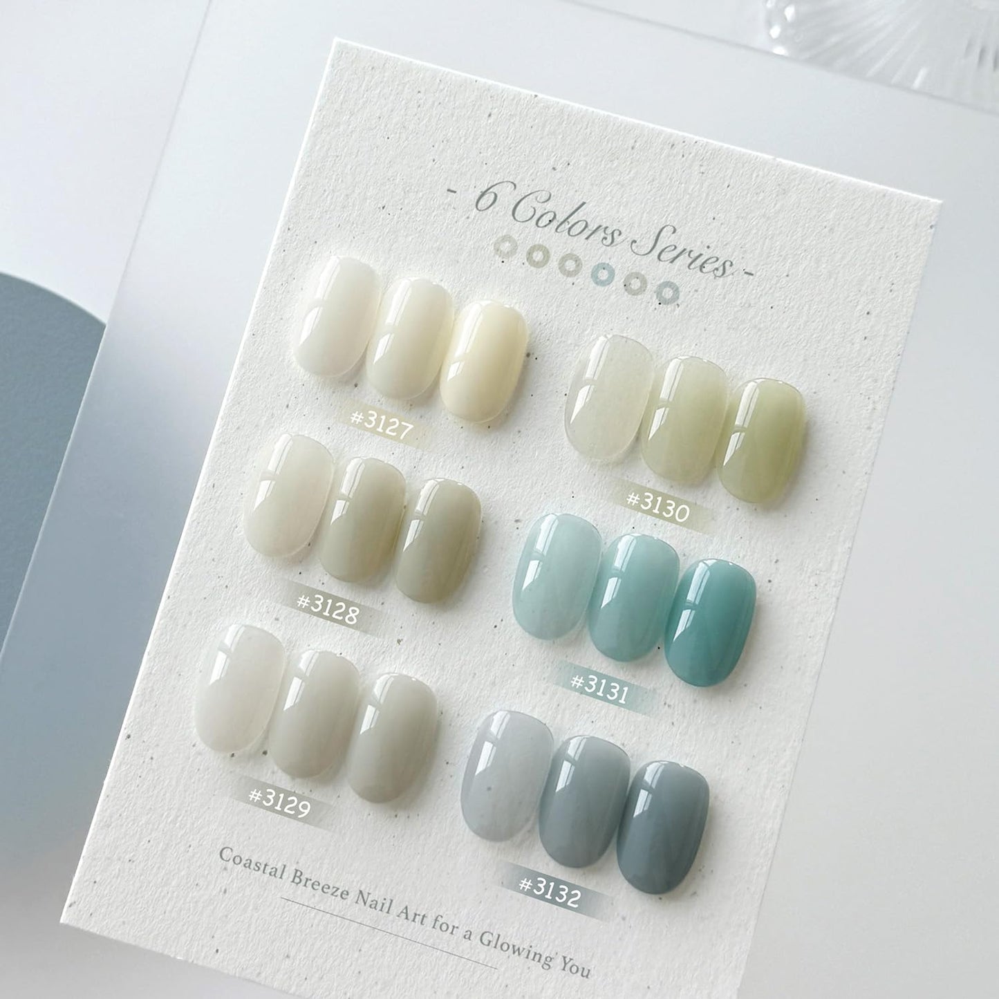 GAOY Coastal Breeze Jelly Gel Nail Polish Kit, 6 Soft Tones for Summer, Soak Off UV Cure Gel for DIY Manicure at Home and Salon