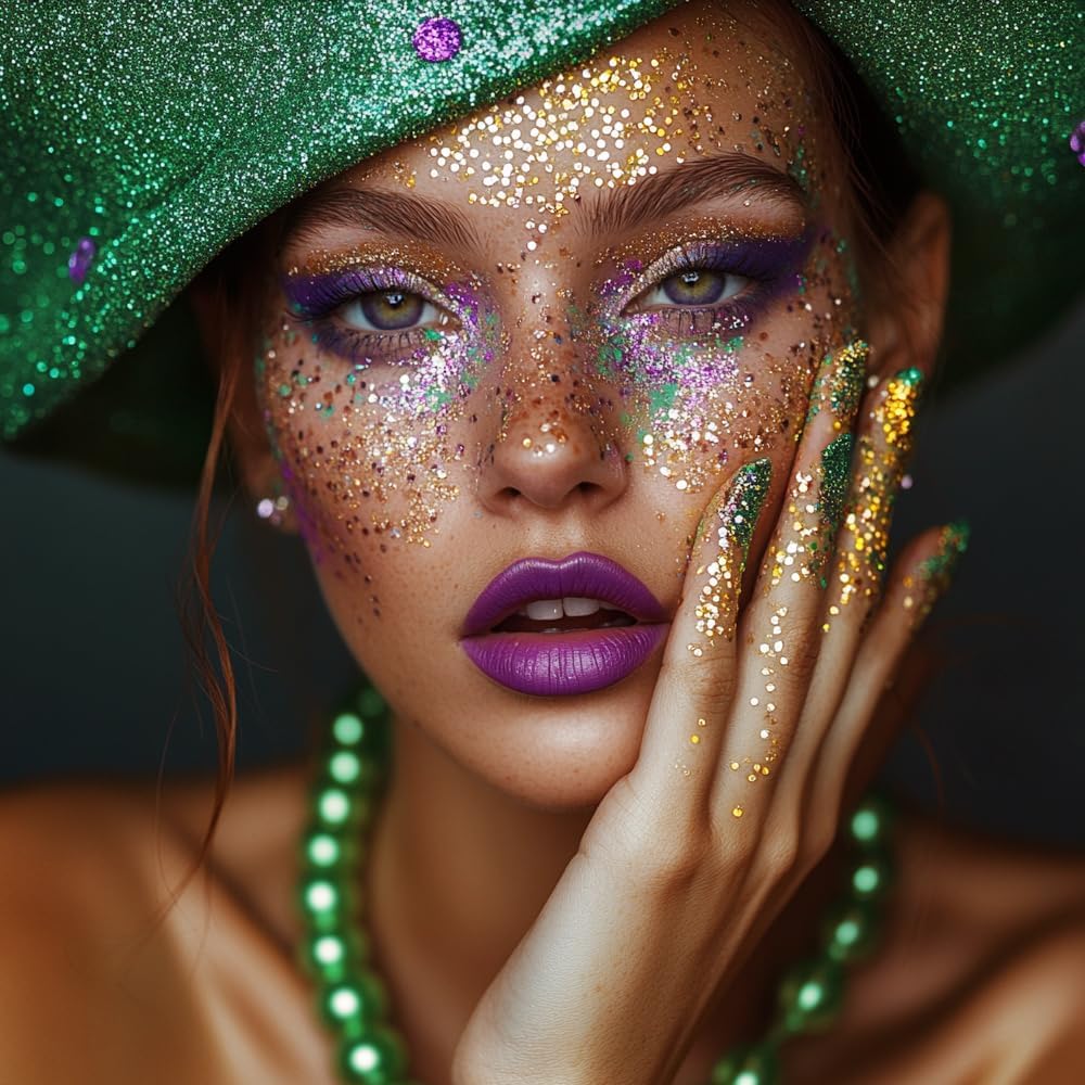 Mysense Purple Body Glitter Stick,Singer Concert Outfit Face Glitter Makeup for Women,Hair Glitter Gel for Kids,Festival Rave Pride Accessories,Mermaid Sequins Chunky Glitter Face Paint,0.56oz