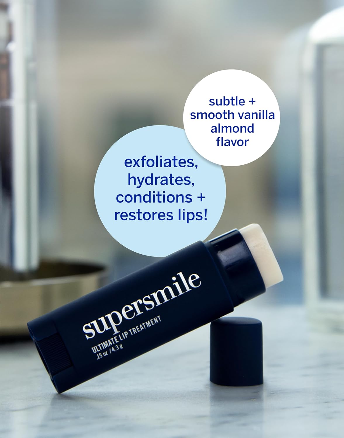 Supersmile Ultimate Lip Treatment - Healing for Dry, Cracked Lips - Nourishing Lip Balm with Collagen & Shea Butter - Hydrating Lip Plumper & Soothing Lip Moisturizer (Pack of 2)