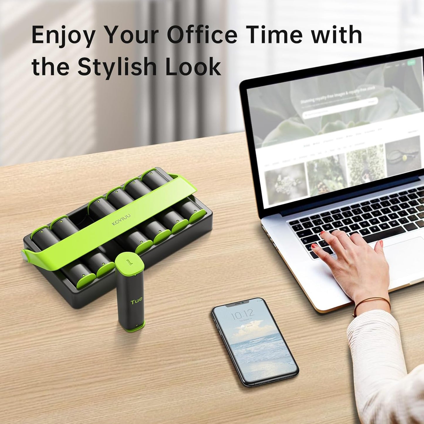 Weekly Pill Organizer 2 Times a Day, KOVIUU Large Travel Pill Box 7 Day, Am Pm Twice Daily Pill Case with Rotatable Handle, Pill Holder Container for Vitamin, Medicine, Supplement, Fish Oil, Green