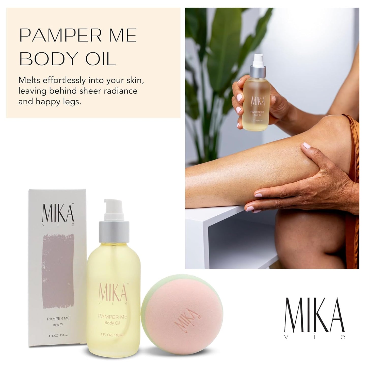Pamper Me Luxury Bundle Body Oil Foot Balm Massage Ball | 3-Piece Beauty Kit with Organic Body Oil for Dry Skin Foot Balm for Dry Cracked Feet and Massage Ball | Clean Beauty, Vegan and Paraben Free