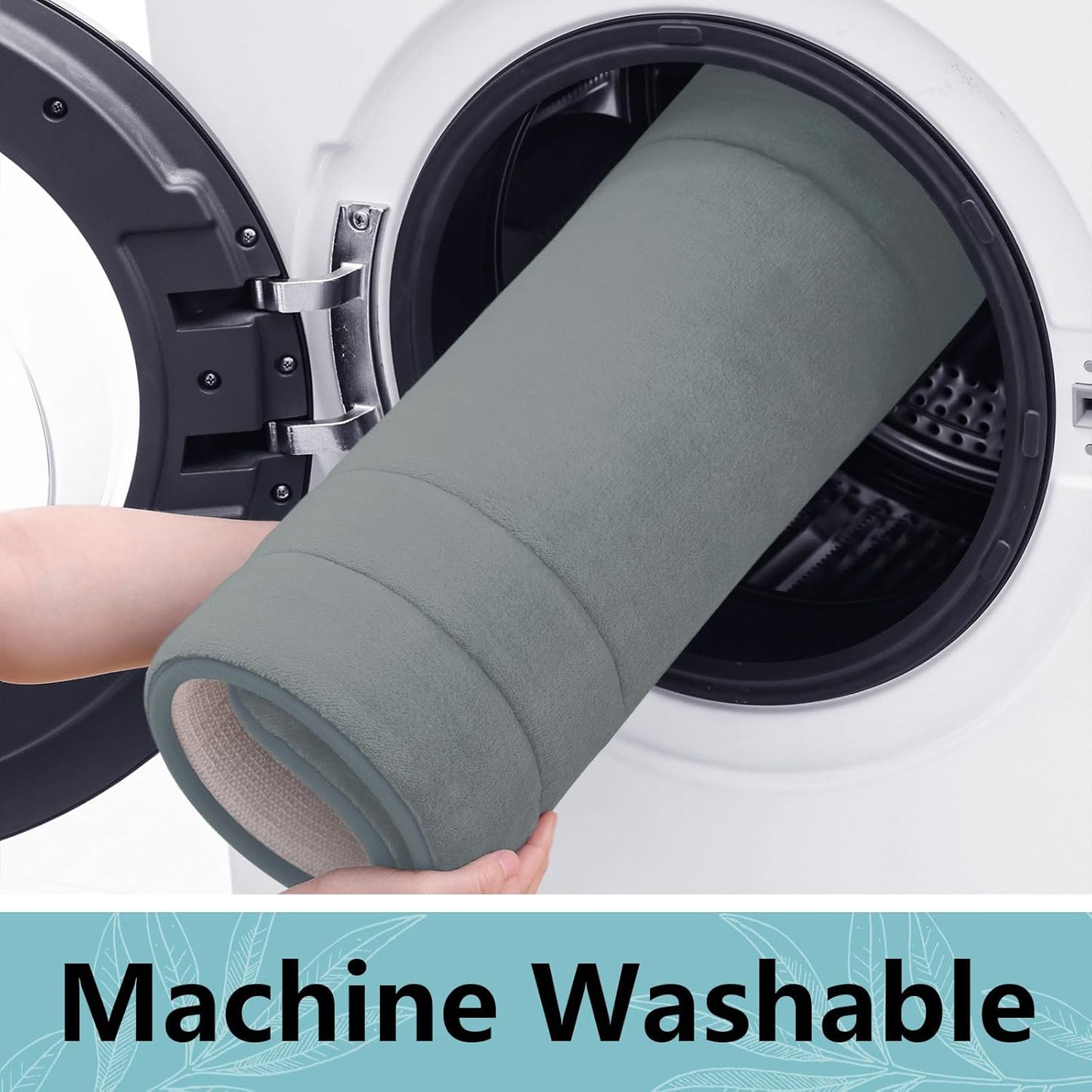 Arotive Memory Foam Bathroom Rug Mat 36x24, Ultra Soft and Absorbent Bath Mat, Machine Wash Dry, Comfortable Bath Rug Carpet for Bathroom Floor, Tub and Shower, Grey