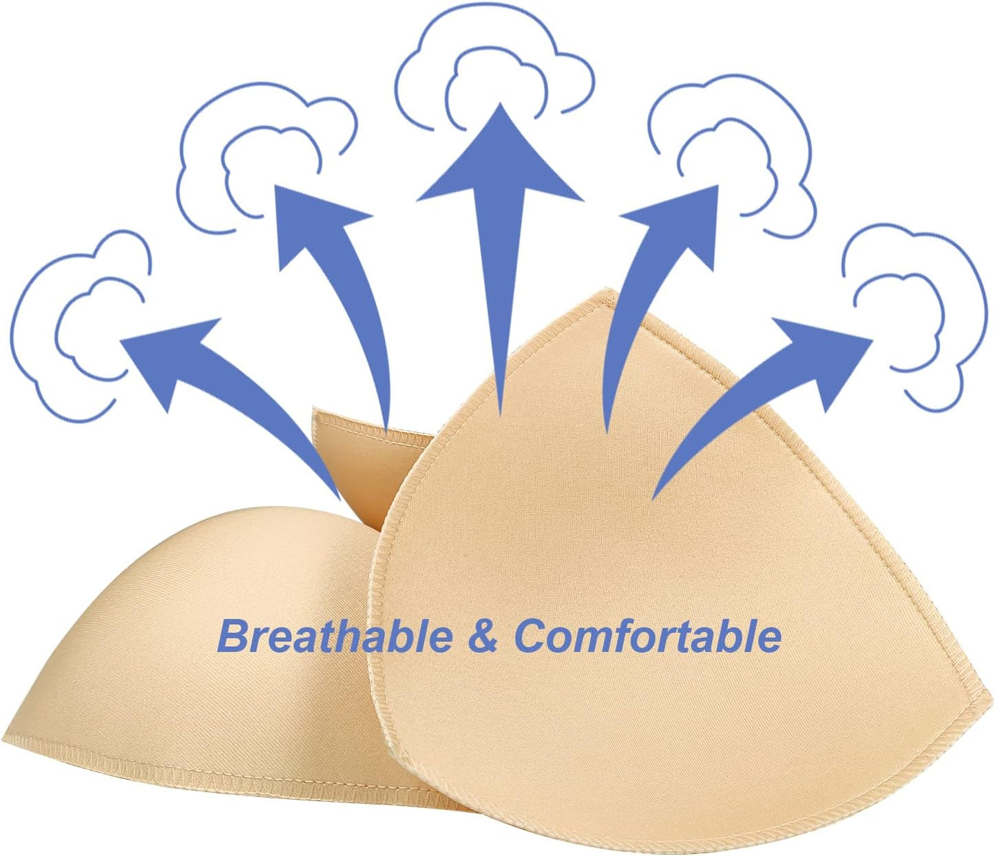 Bra Pad Insert,Removable Sport Bra Cup Triangle Breathable & Reusable Bra Pad for Yoga Bra,Swimsuits,Bikini