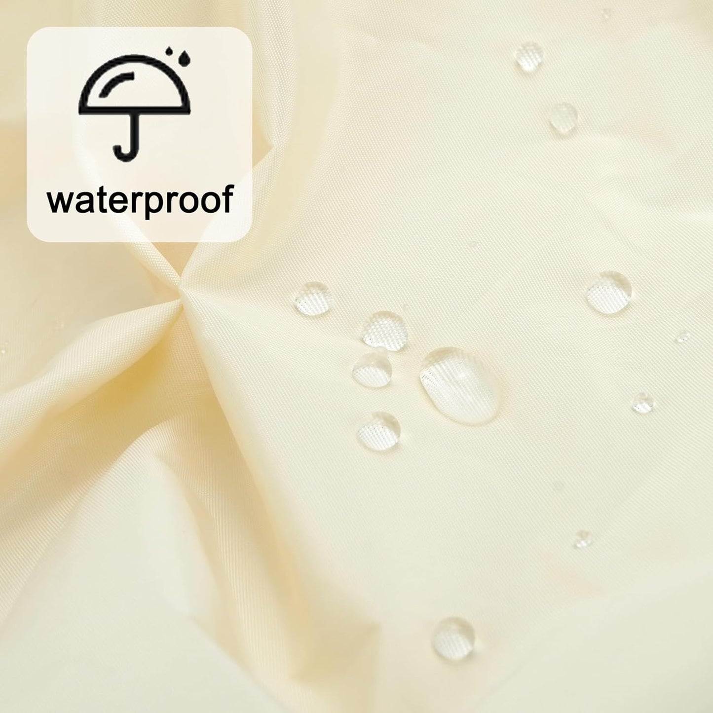 Reusable Shower Cap for Women, Large Waterproof Shower Essentials Bonnet Washable Elastic Band Bath Hair Wrap Hat for Long Hair, Braids(Champagne)