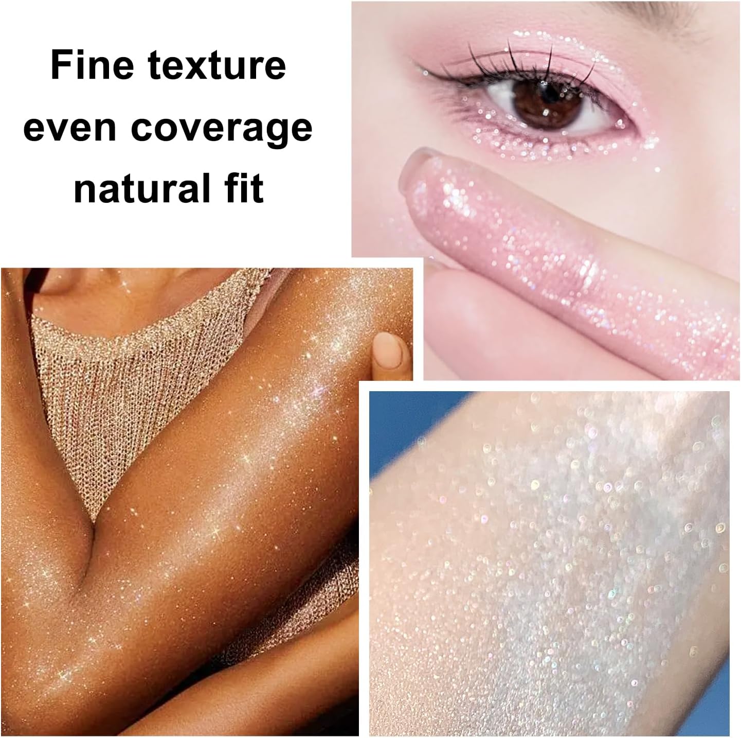 Hair and Body Glitter Spray, 1PC Sparkling Pink Glitter Dry Powder Makeup for Clothes, Festival Rave Prom Loose Sparkle Powder,Holographic Ultra Fine Resin Glitters for Crafts(Pink)