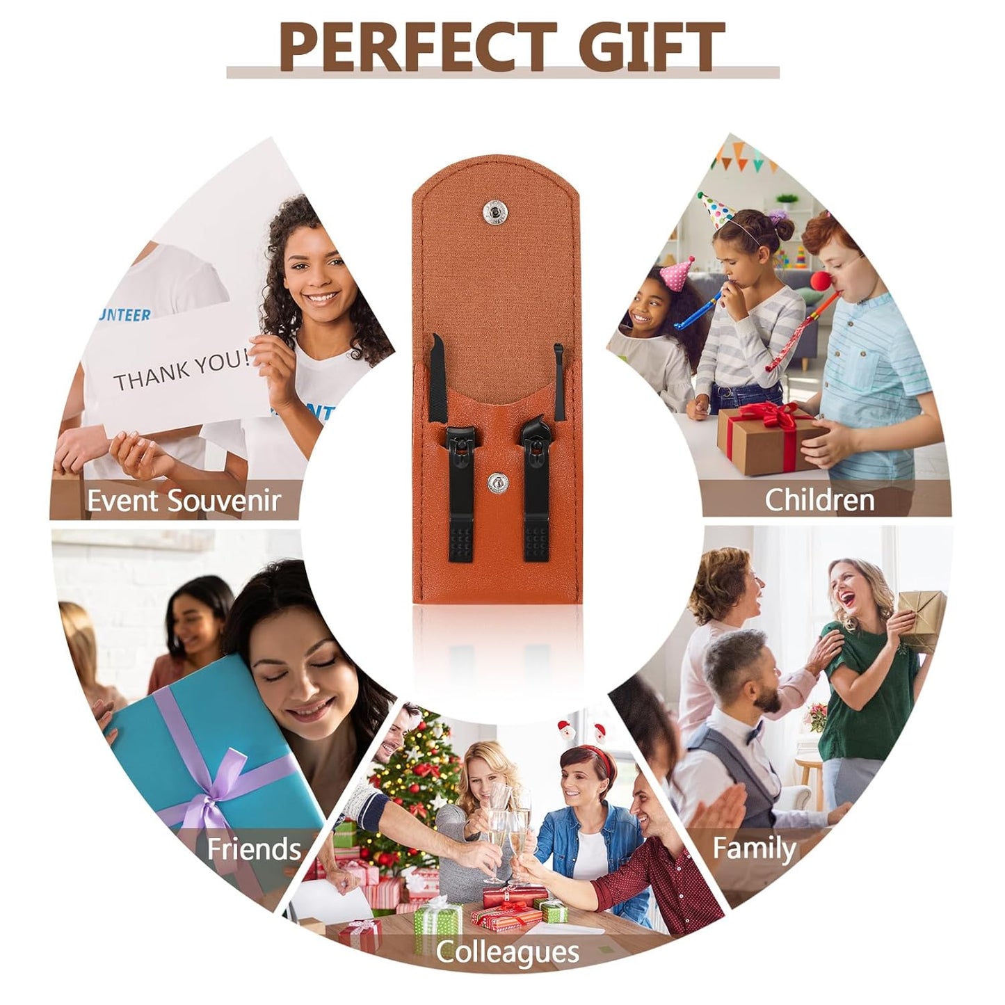 Geosar 50 Set Travel Manicure Kit Nail Clippers Pedicure Professional Nail Care Tools Stainless Steel Grooming Set with Portable Travel Case Gifts for Mother Father(Brown)