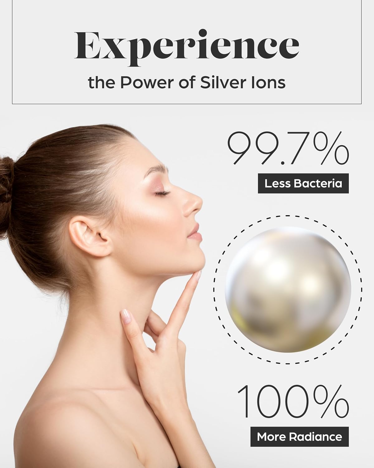 Lavish Comforts® Cooling Pillow Cases for Hot Sleepers – Silver-Infused Smart Fabric, Hypoallergenic, Zippered Pillow Covers for Acne, Frizz & Night Sweats – Ivory, 20x30 Inches (Set of 2)