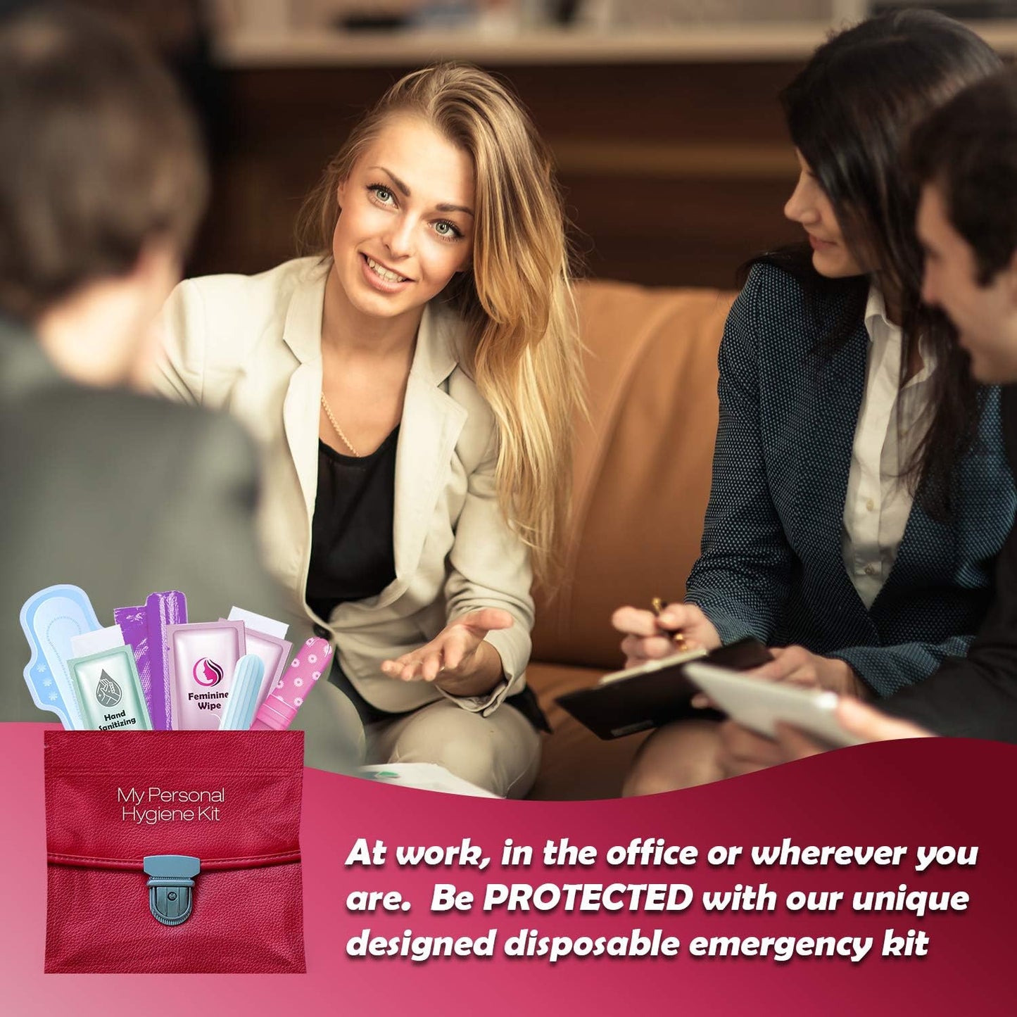 Portable Period Kit: Essential Period Pouch for Teen Girls in School, Travel, and Daily Use - Ideal for Parents, Schools, Churches, Businesses, and Homeless Outreach - Pink (Menstrual Kit, 50)