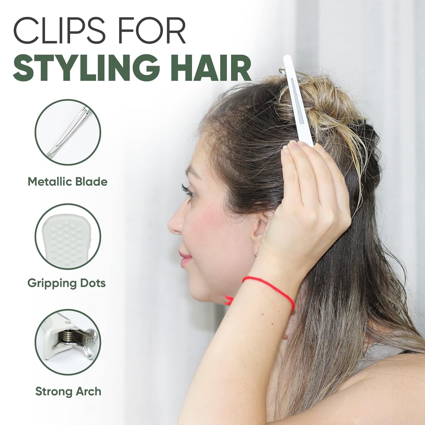 Round Brush Set, 45&53mm Barrel with 4 Clips – Round Brush for Blow out with Flexible Nylon 66 Bristles Nano Ionic Heat Resistant Tech for Professional Curling, Styling & Shining Texture