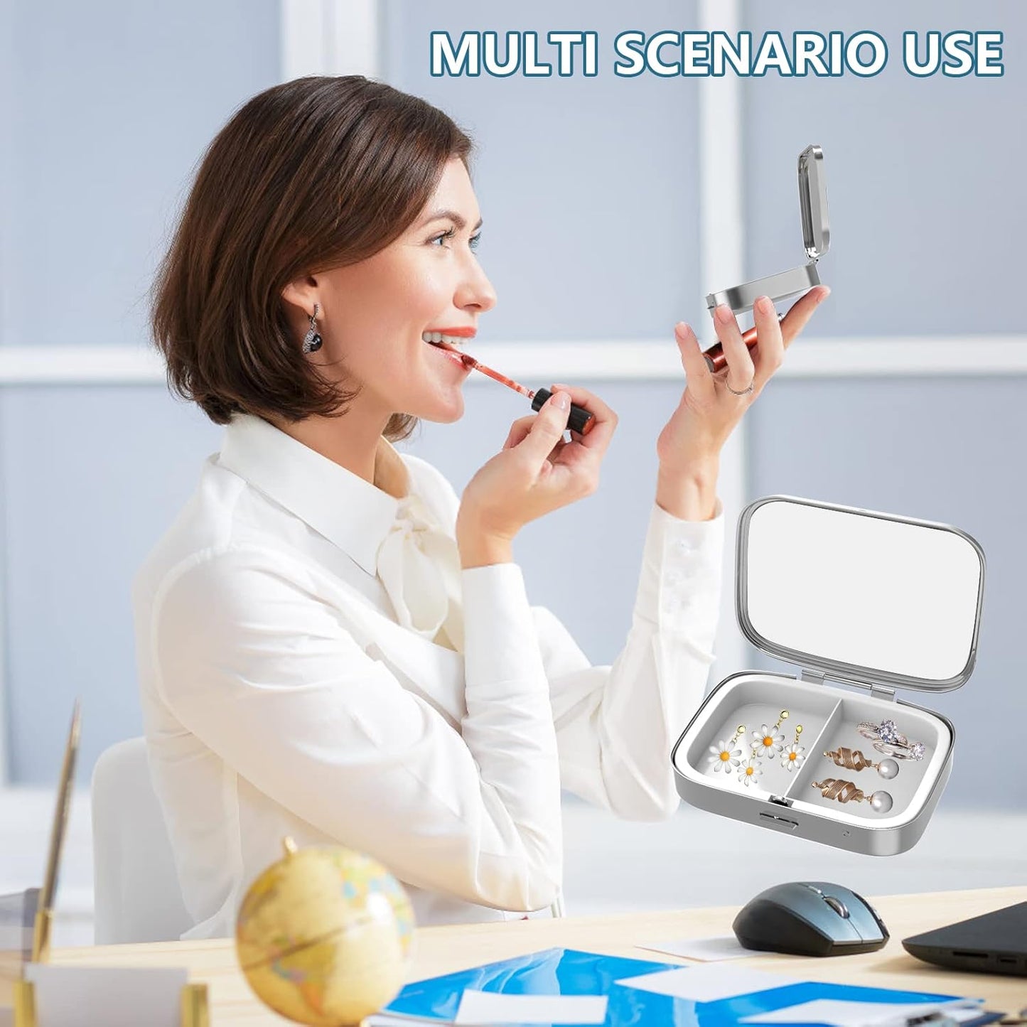 Pill Box 2 Compartment Small Pill Case,Portable for Pocket or Purse Pill Organizer Pill Container Holder to Hold Vitamins, Medication, Fish Oil and Supplements(4PCS)