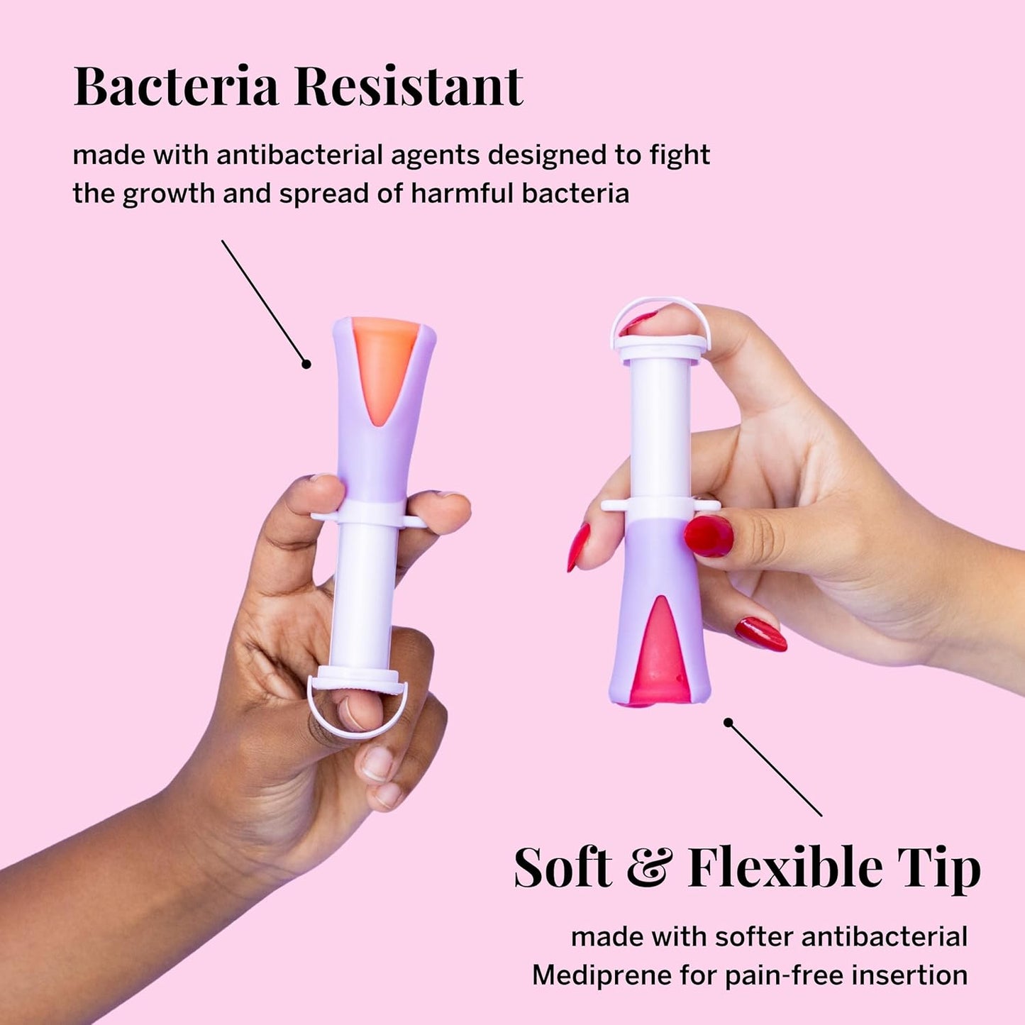 Pixie Menstrual Cup Applicator - Inserts Like A Tampon™ - Every Woman Can Now Use Period Cups - Perfect for Long Nails - Self Sanitizer TPE Properties - Travel Case