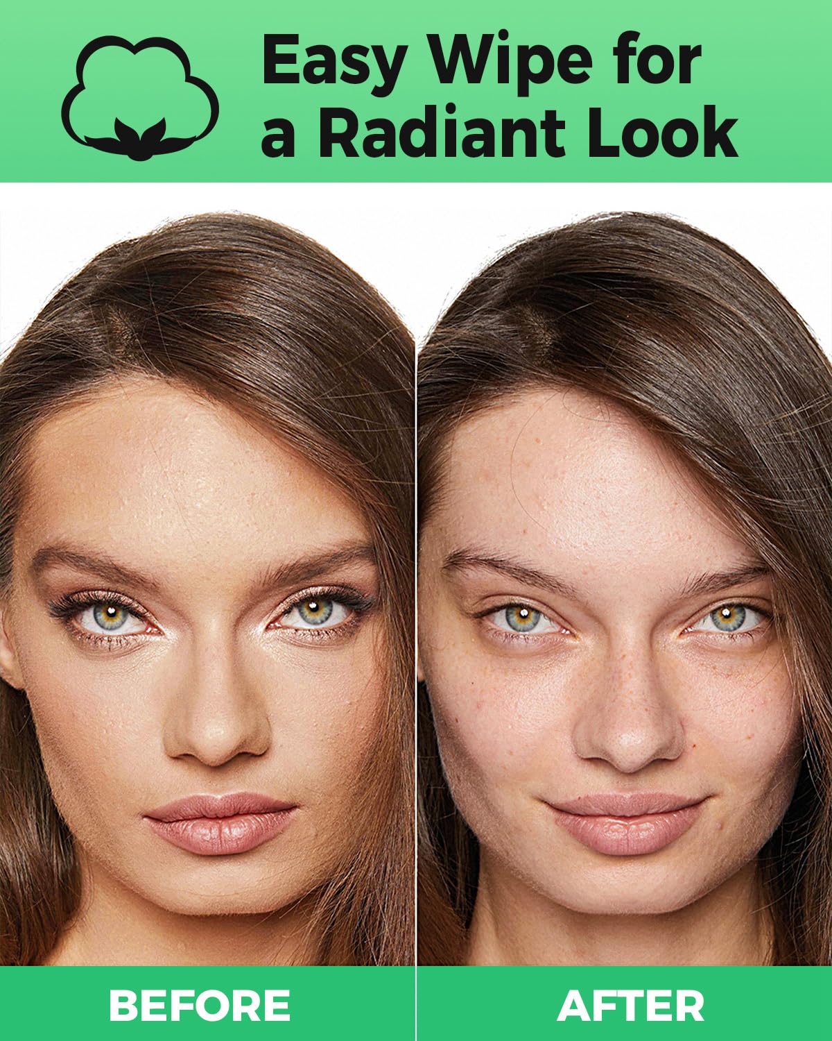 ProCIV Reusable Makeup Remover Pads - 20 Packs Washable Organic Bamboo Reusable Cotton Rounds for All Skin Types & Toner with Laundry Bag, Zero Waste Soft Reusable Cotton Pads for Woman Gift (Green)