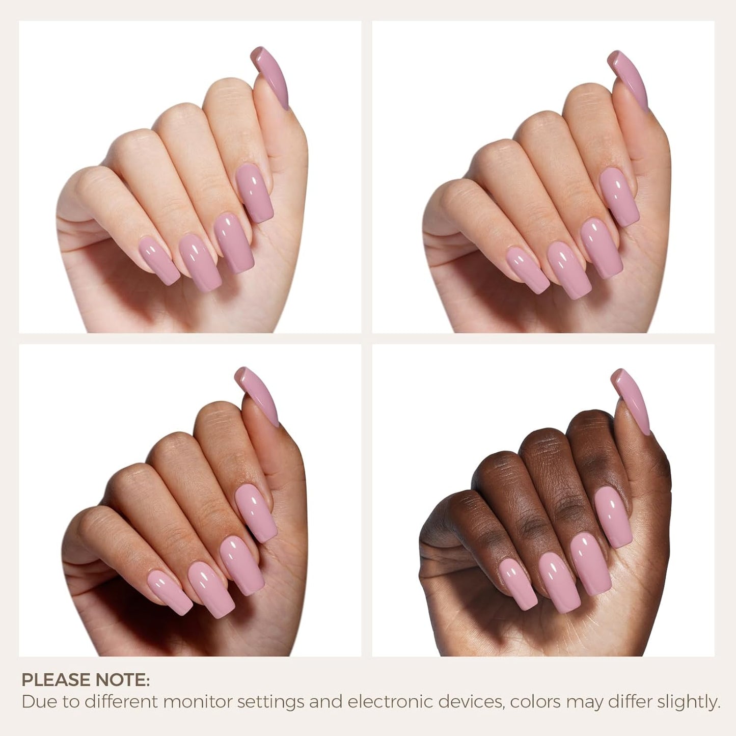 AILLSA Gel Nail Polish Light Purple Dried-Rose Nude Gel Polish Dusty Mauve Neutral Color Gel Polish Natural Summer Winter Nails Soak Off U V Gel Nail Manicure at Home Holiday Gift 0.51 Fl Oz/GC03