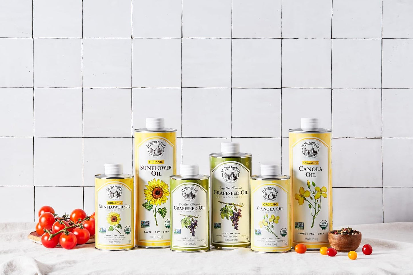 La Tourangelle, Organic Canola Oil, Expeller-Pressed Non-GMO Canola Seeds, Pesticide and Chemical Free, High Heat Neutral Cooking Oil, 33.8 fl oz