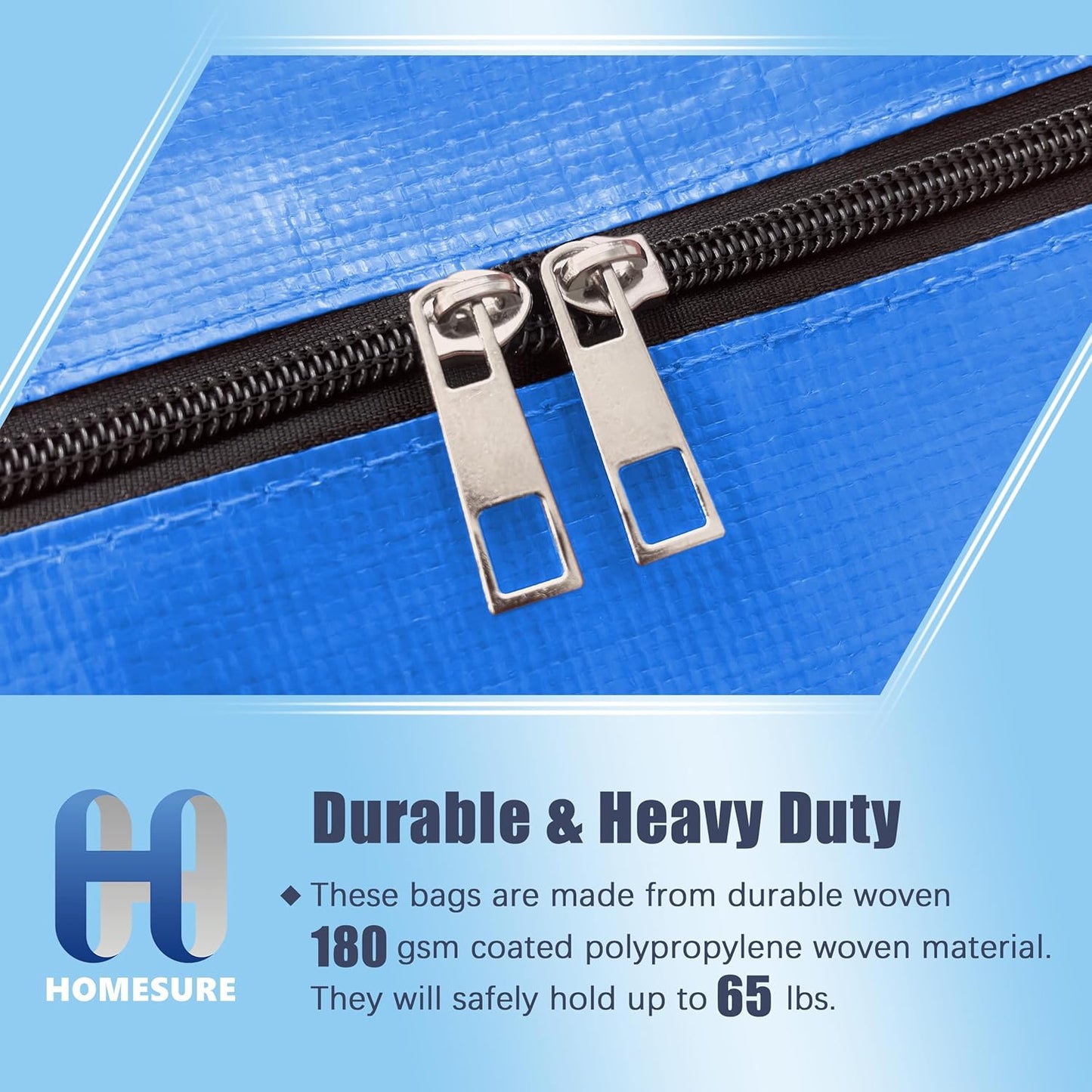 12 Pack Large Strong Moving Bags with Zippers & Carrying Handles - Water-Resistant - Heavy Duty Storage Tote for Space Saving, Fold Flat, Alternative to Moving Box (Multicolored)