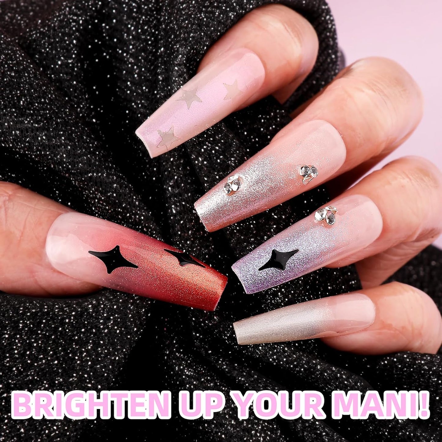 Solid Nail Art Paiting Gel Polish, 9 Colors Multi-Purpose Pink Purple Red Brown White Glitter Gradient Painting Gel French Flower Manicure DIY Nail Art Sponge Pat Paint Nail Polish Set