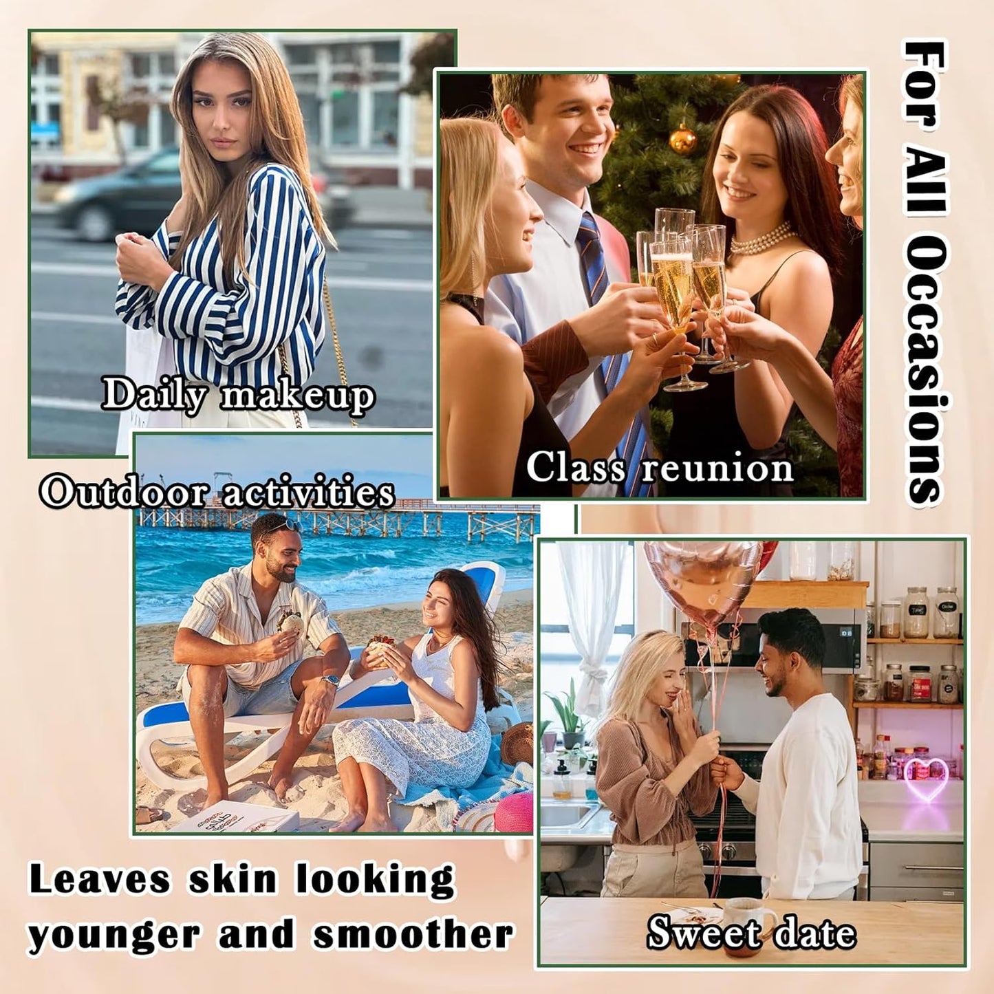 2PCS Air Cushion CC Cream Mushroom Head Foundation,Full Coverage Liquid Makeup Foundation,Oil Control Long Lasting Moisturizing BB Cream Foundation Makeup,Matte Concealer for All Skin Types(Natural)