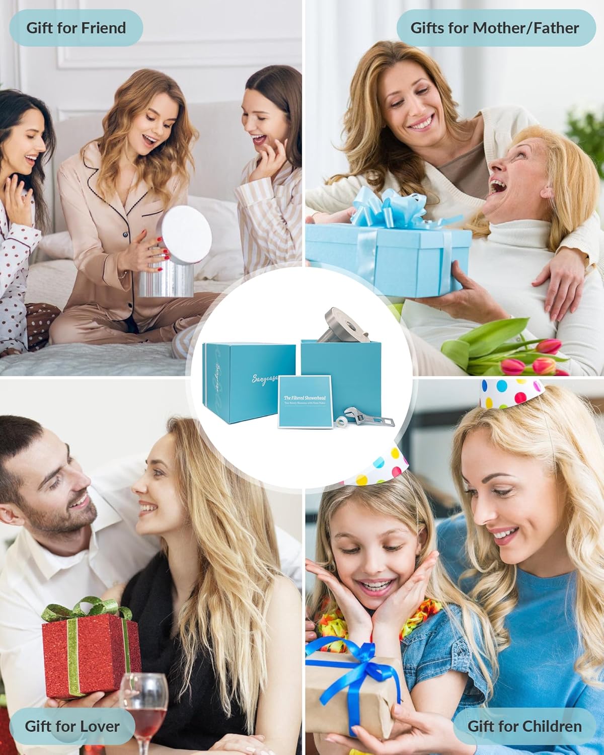 Filtered Shower Head for Hard Water, KDF-55 Filter Dermatologist Recommended for Softening Hard Water, Advanced Filtration for Hair and Skin (CP)