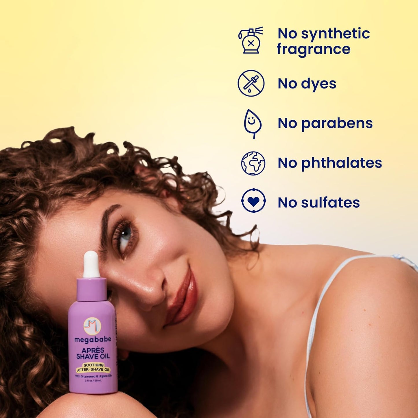 Megababe Après Shave Oil | Soothing After-Shave Oil | with Grapeseed & Jojoba Oils | 2 fl oz