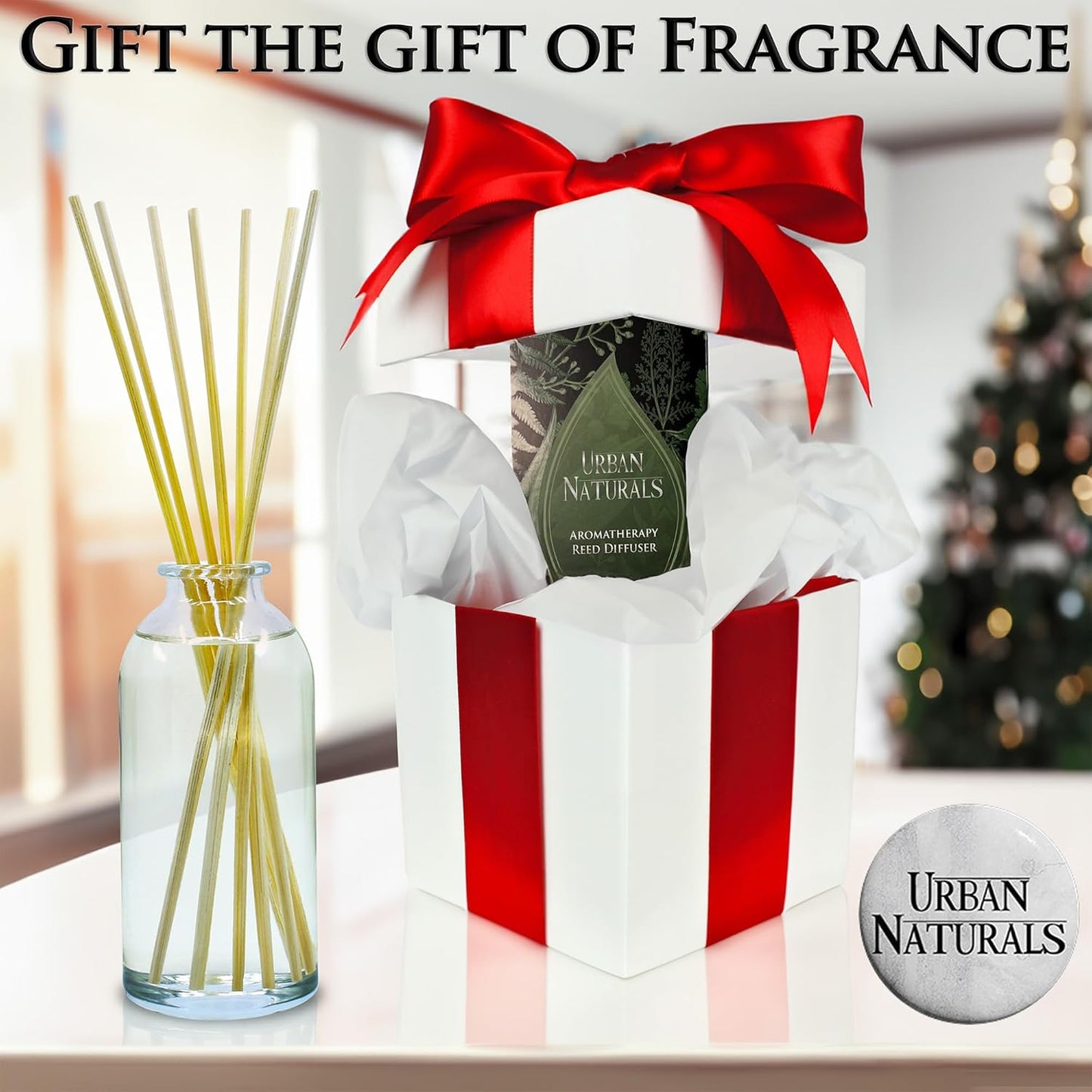 Urban Naturals Eucalyptus Sage Reed Diffuser Oil Gift Set | Eucalyptus, Sage, Mint, Lime & Cedarwood Essential Oils| Soothing & Relaxing Scent for Bathroom or Bedroom