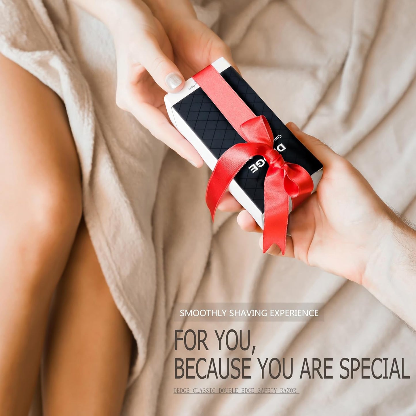 DEDGE Classic Double Edge Safety Razor Single Blade Razor For Men, Reusable Razor, with 5 Premium Razor Blades(Black)