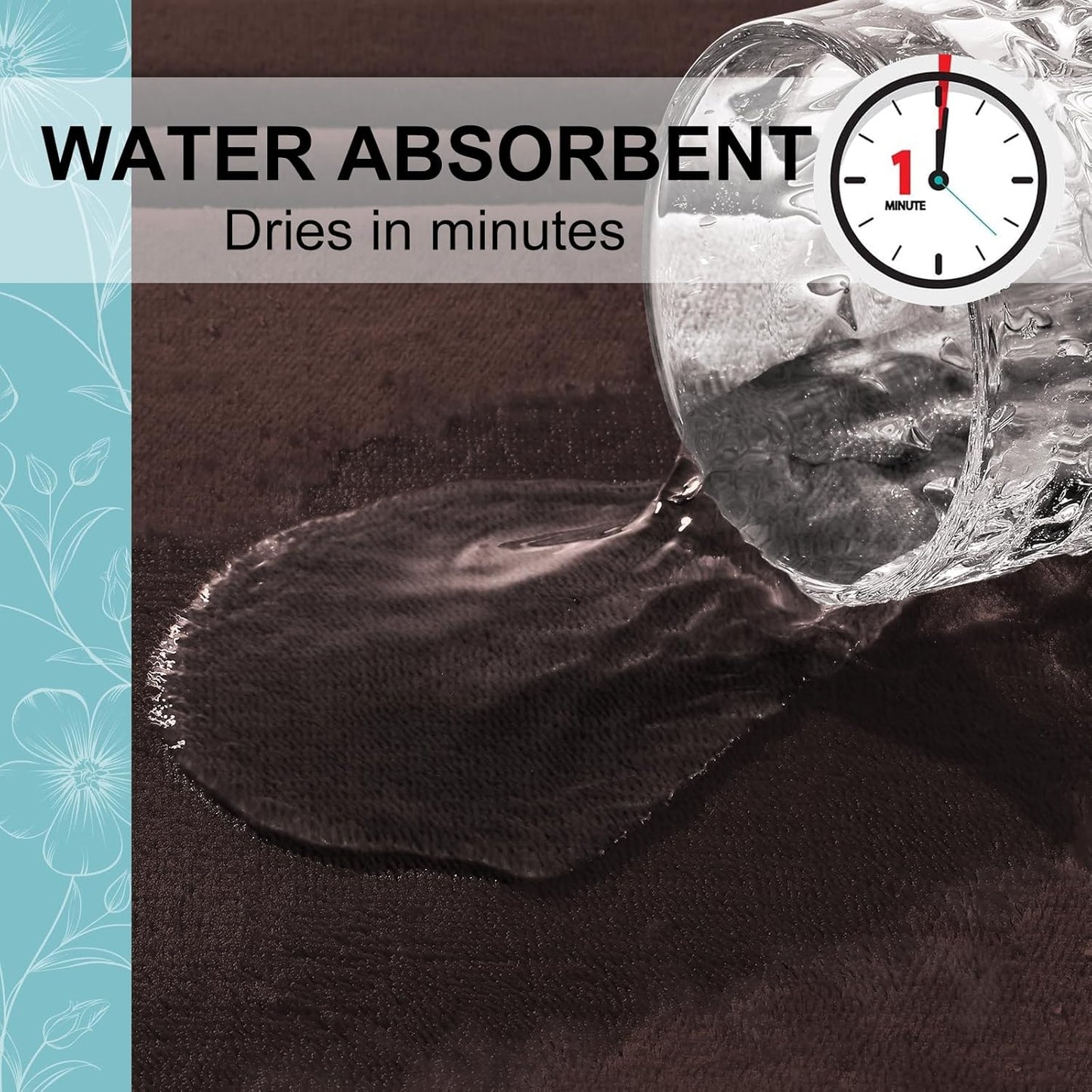 Grandaily Memory Foam Bath Mat Rug 59x20, Ultra Soft, Non-Slip and Absorbent Bathroom Rugs, Machine Wash Dry, Comfortable Bath Carpet for Bathroom Floor, Tub and Shower, Brown