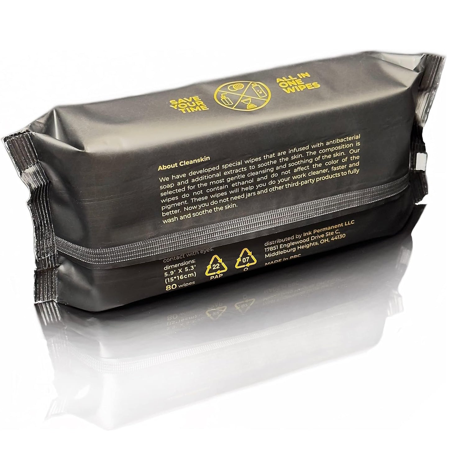 CleanSkin Cleansing Green Soap Tattoo Wipes All in One Solution Tattoo Wipes for during Tattooing | Tattoo Aftercare | Green Soap for Tattooing