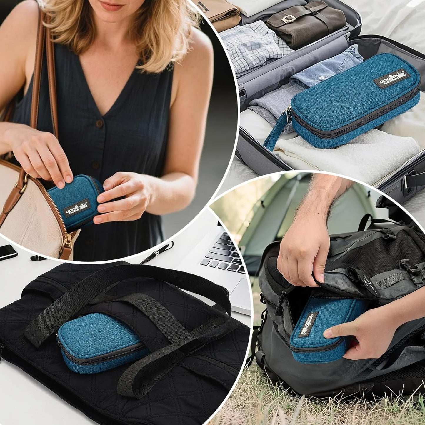 apollo walker Insulin Cooler Travel Case Diabetic Medication Cooler with Ice Packs and Insulation Liner insulin cooler travel case tsa approved