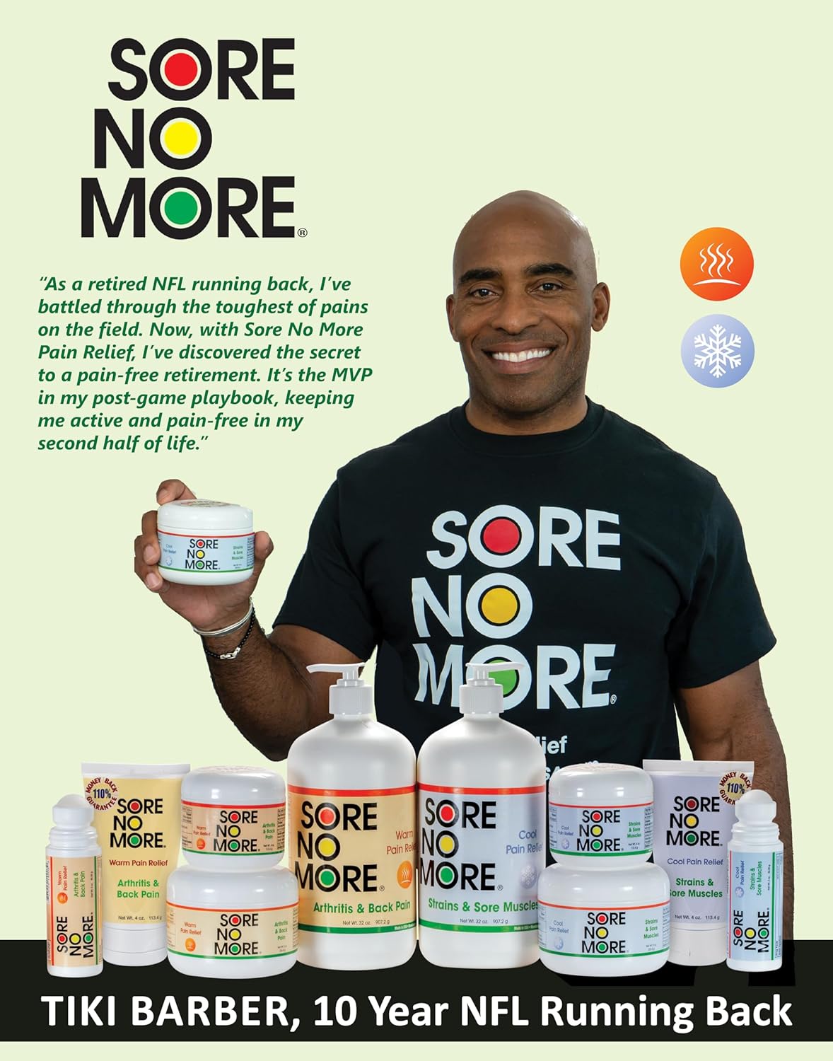 Sore No More Warm Arthritis Pain Relief Roll On – Targeted Reliever for Back, Neck, Hands & Feet – Soothing & Fast-Acting Formula for Aches and Pains – Non-Greasy with Orange Aroma – 3 oz