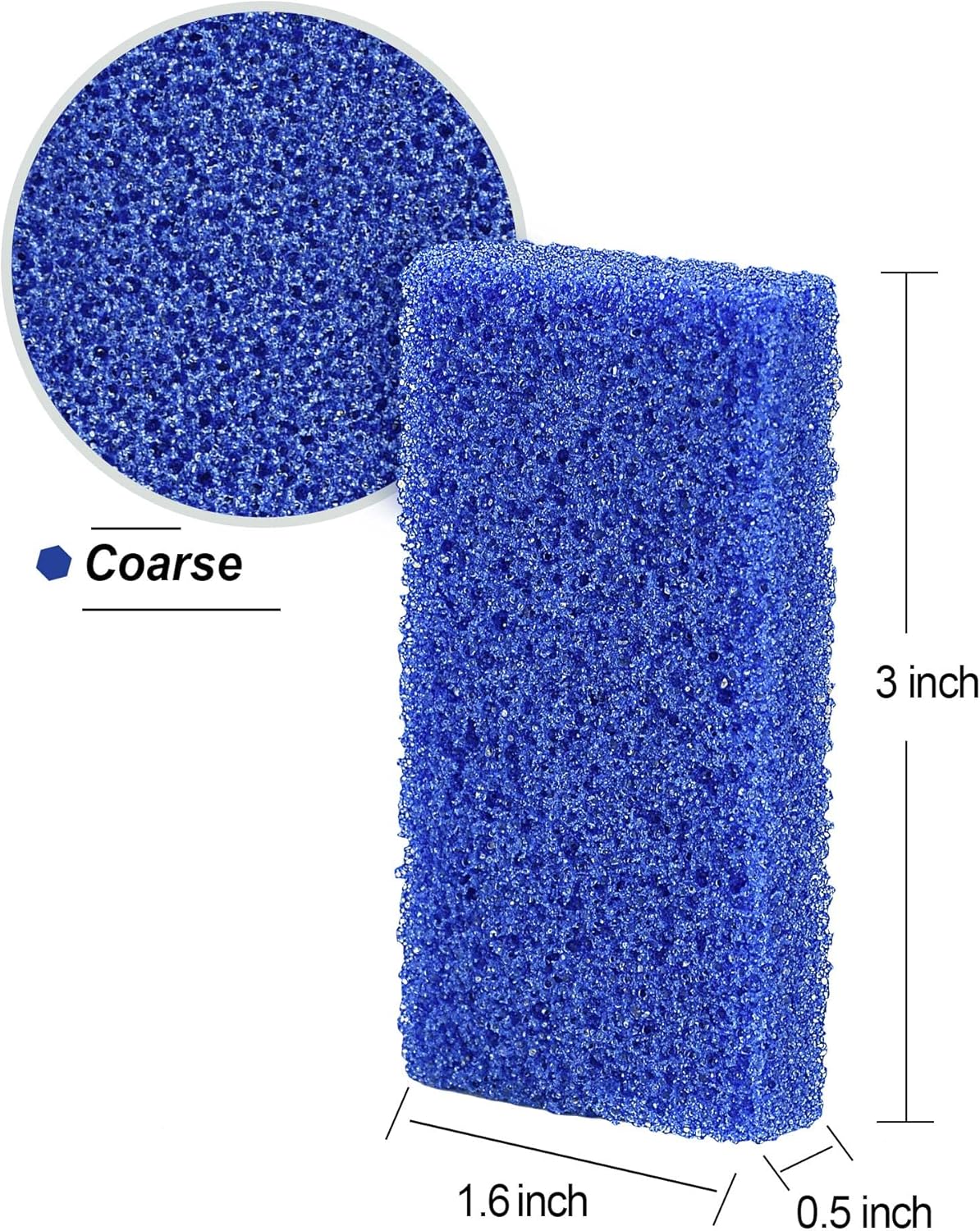 Maryton Disposable Foot Scrubber Pumice Pads, Pedicure Pumice Stone Dead Skin Callus Remover for Feet, 40Pcs (Dark Blue Coarse)