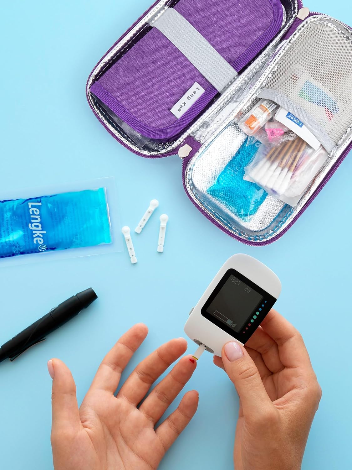 Leng Ke Ice Pack TSA Approved for Travel, Small Ice Packs, Reusable Ice Packs for Medication, Sutiable for Most Insulin Cooler Travel Case (4 Packs)