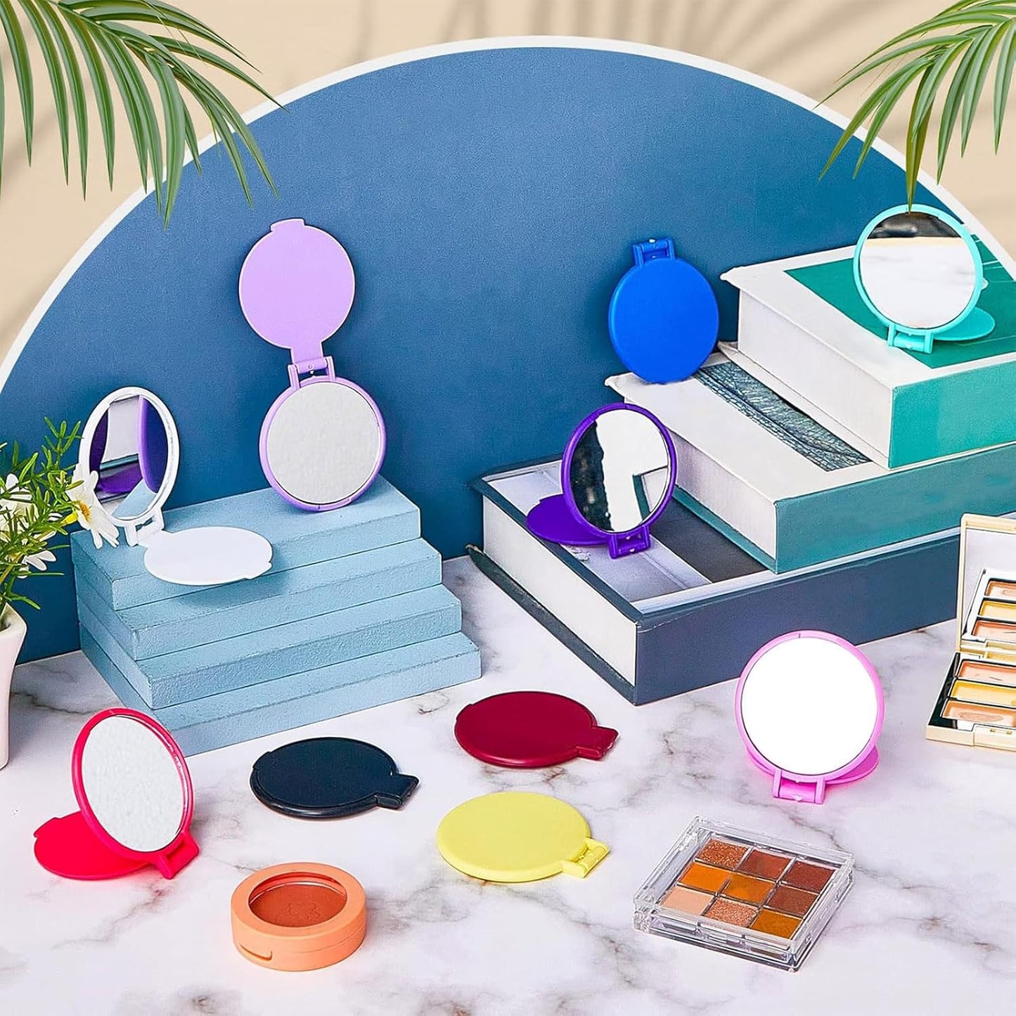 Juexica 180 Pcs Compact Mirror Bulk for Women Mini Folding Mirror Portable Pocket Makeup Round Small Vintage Travel for Cosmetic Purse Bag Gifts Mom Daily Use (Classic Colors)