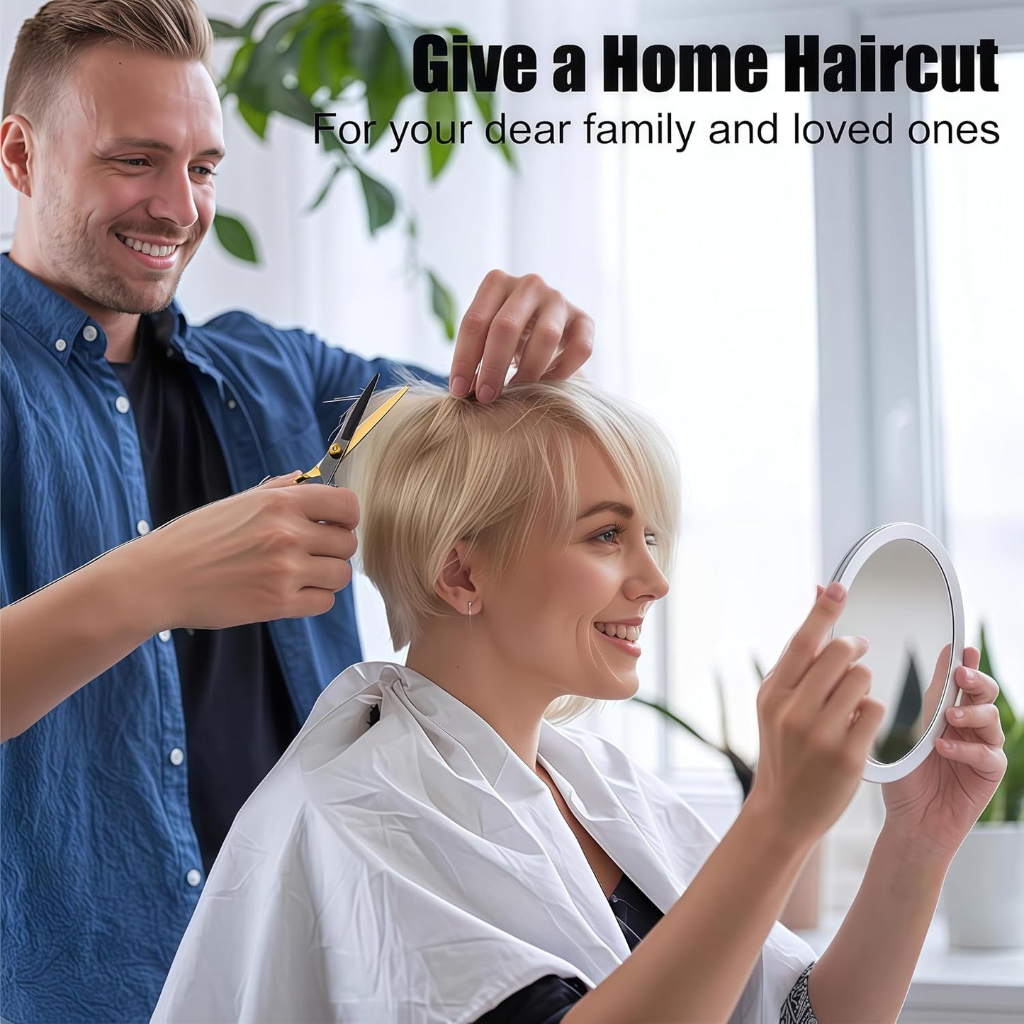 13 PCS Hair Cutting Scissors Shears Kits,Professional Haircut Scissors Kit with Cutting Scissors,6.5 Inches Hair Cutting Scissors Kit for Men/Women/Kids/Salon & Home