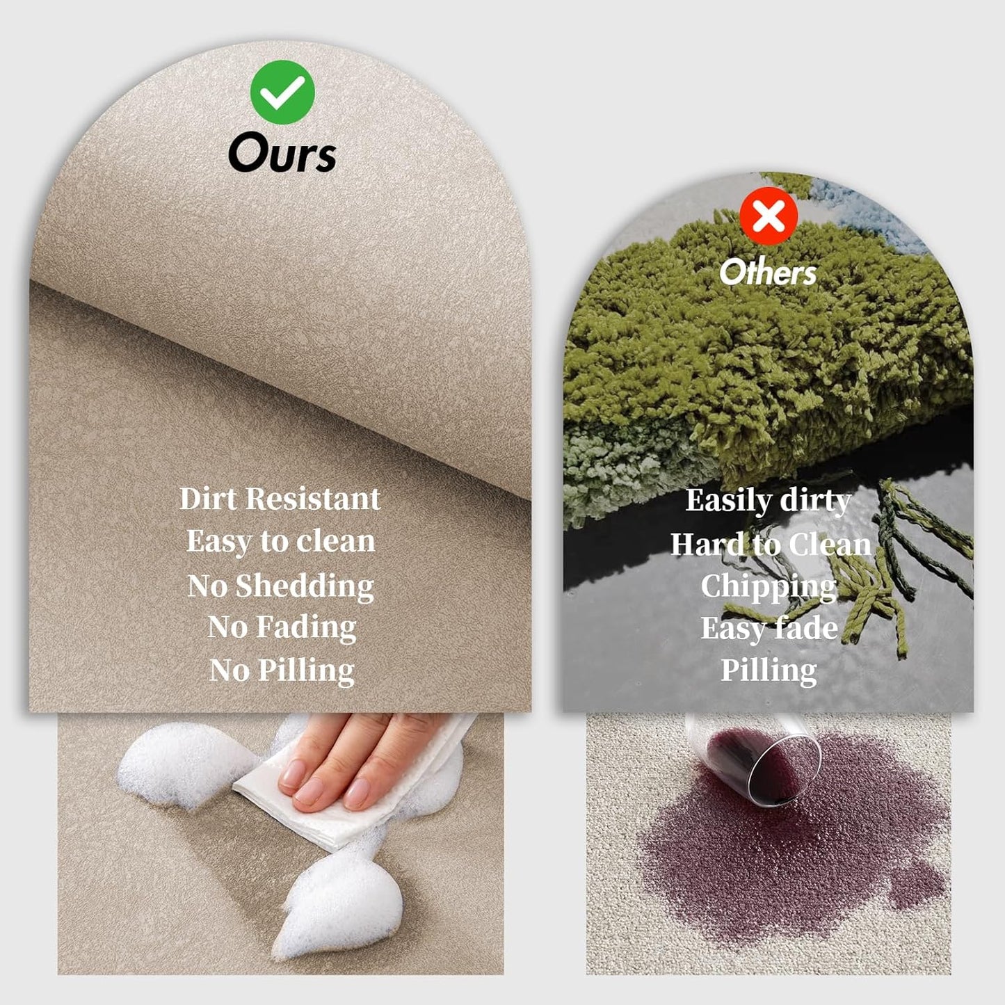 Taupe Bath Mat Rugs 17 x 32 - Quick Dry Super Absorbent Diatomaceous Earth Bath Mat Non Slip Rubber Bottom Thin Bathroom Mat Fit Under Door, Bathroom Floor Rugs in Front of Bathtub,Shower Room,Sink