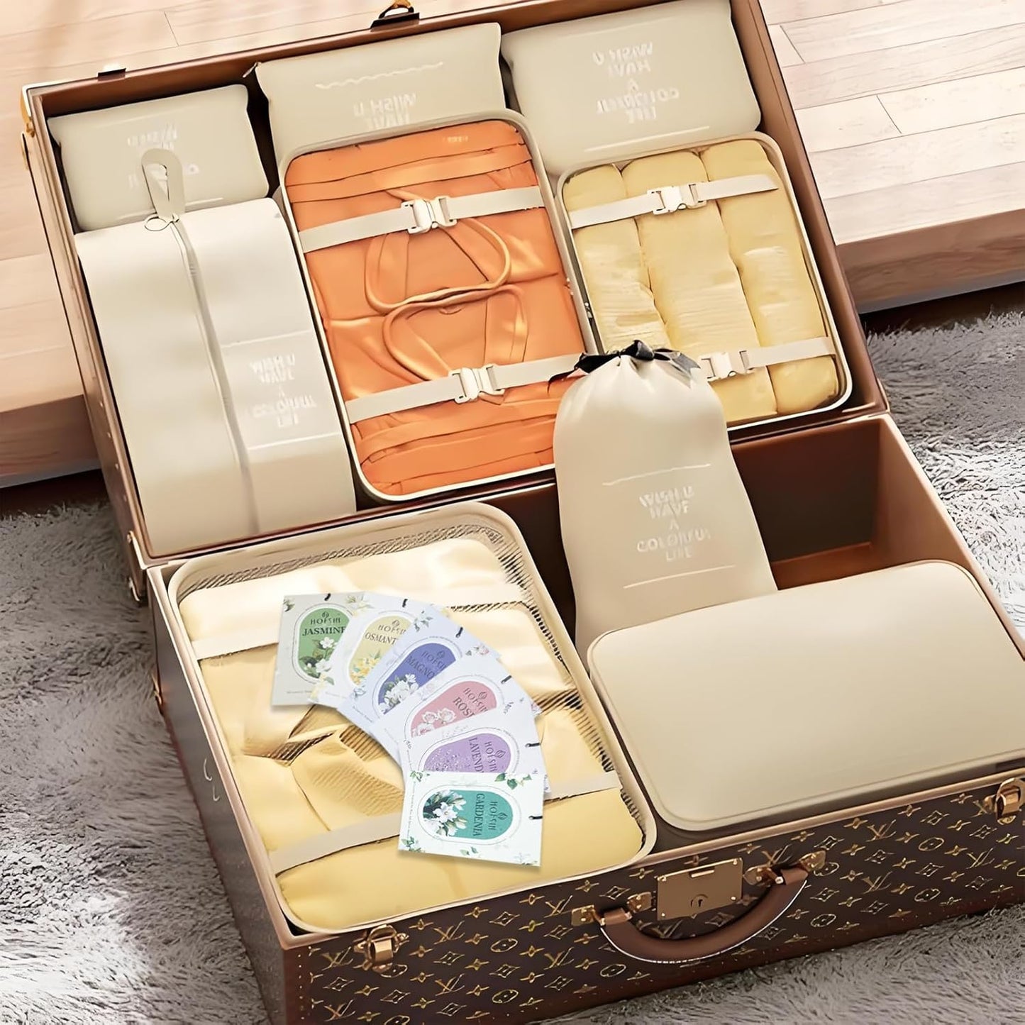 12 Packs Floral Scented Sachets for Drawer and Closet, Long-Lasting Air Freshener Sachets Bags Drawer deodorizers Fresh Scents, Home Fragrance for Lover(Floral 6 Scent)