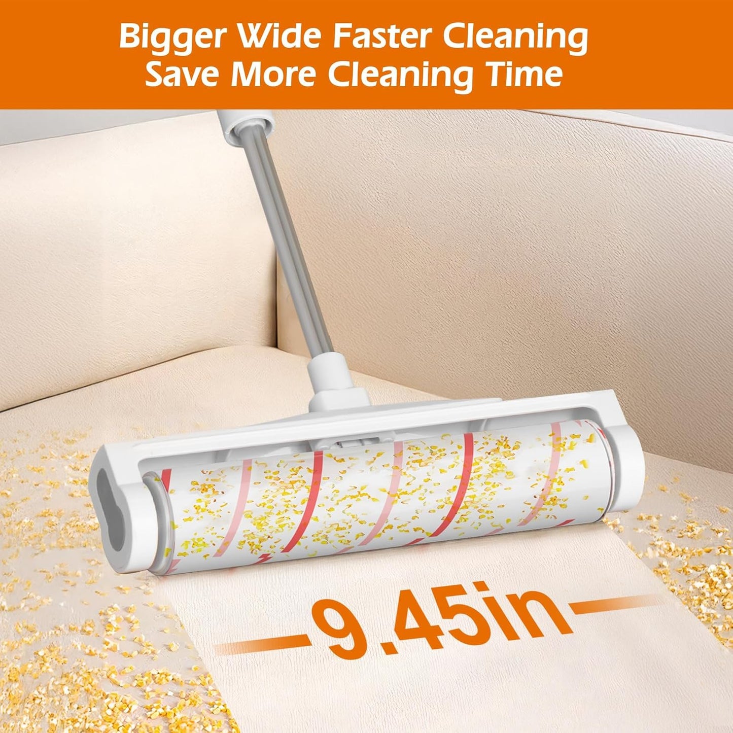 9.45 Inch Extra Sticky Lint Roller Refills 3 Pack (270 Sheets) –Compatible with 9.45 Inch Lint Rollers Pet Hair and Lint Cleaning on Furniture, Carpets, and Clothes