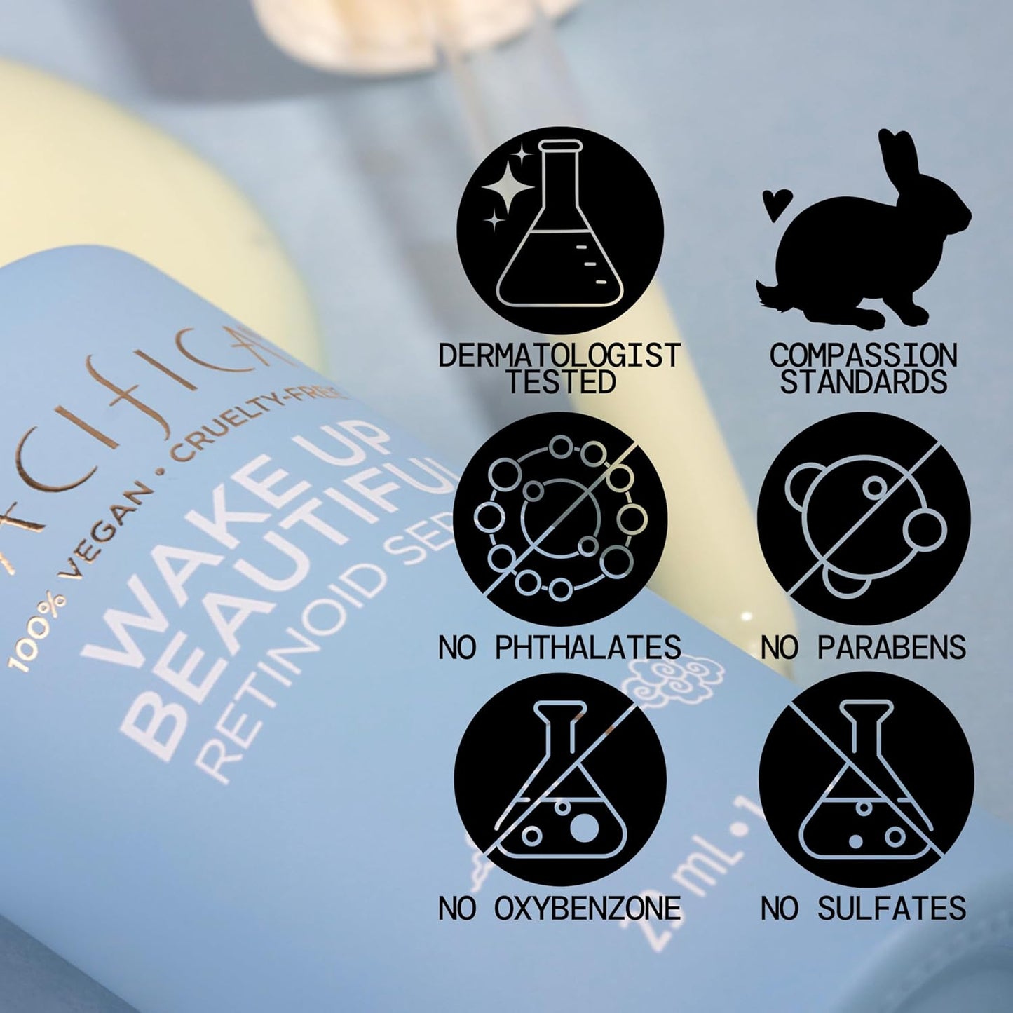 Pacifica Retinol Serum for Face - Wake Up Beautiful Retinoid Night Face Serum - Anti-Aging Skin Care & Skin Brightening - Retinol, Collagen & Antioxidants Vegan & Cruelty-Free Dermatologist Tested